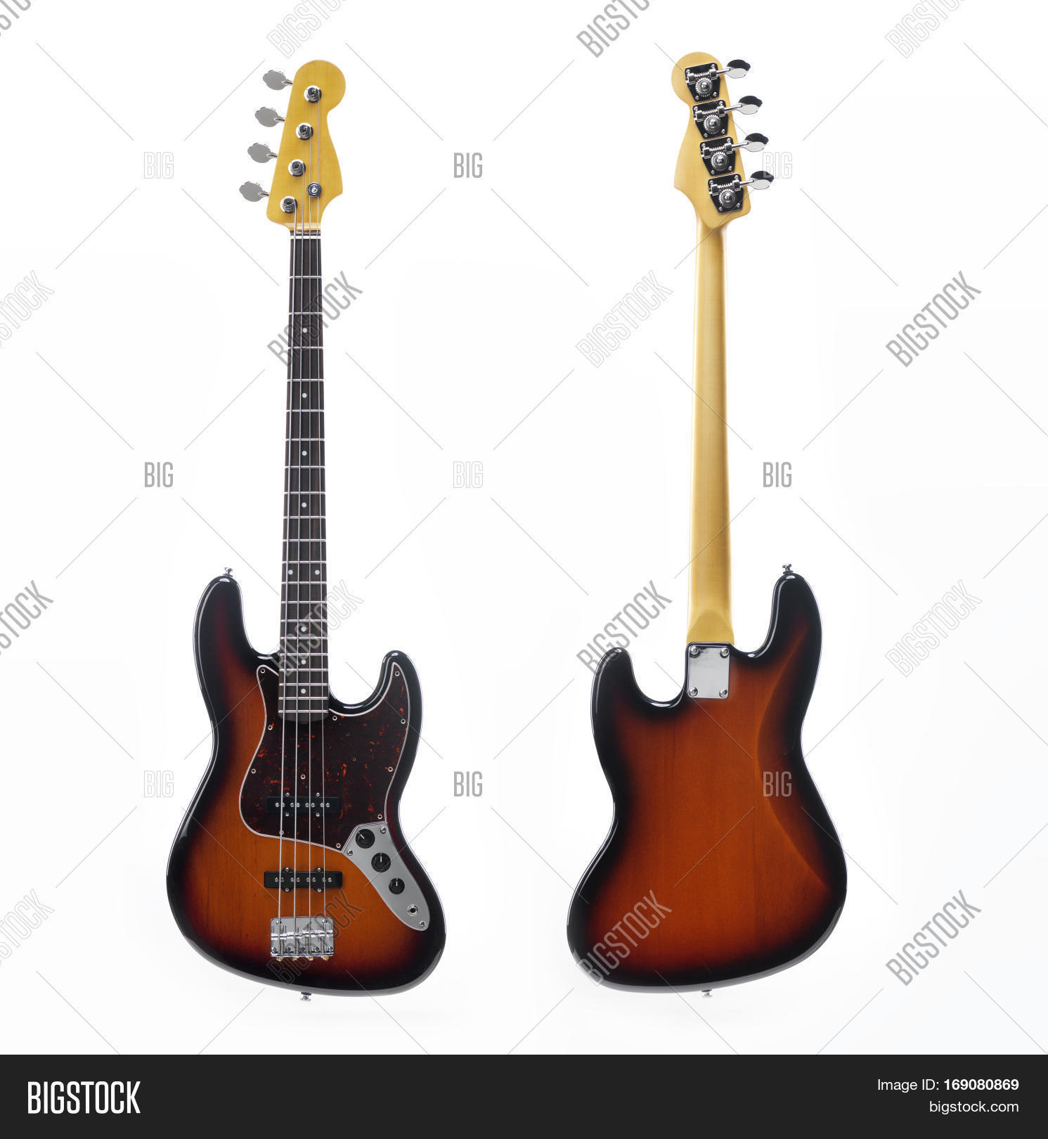 Electric Guitar Front View, Rear Image & Photo | Bigstock