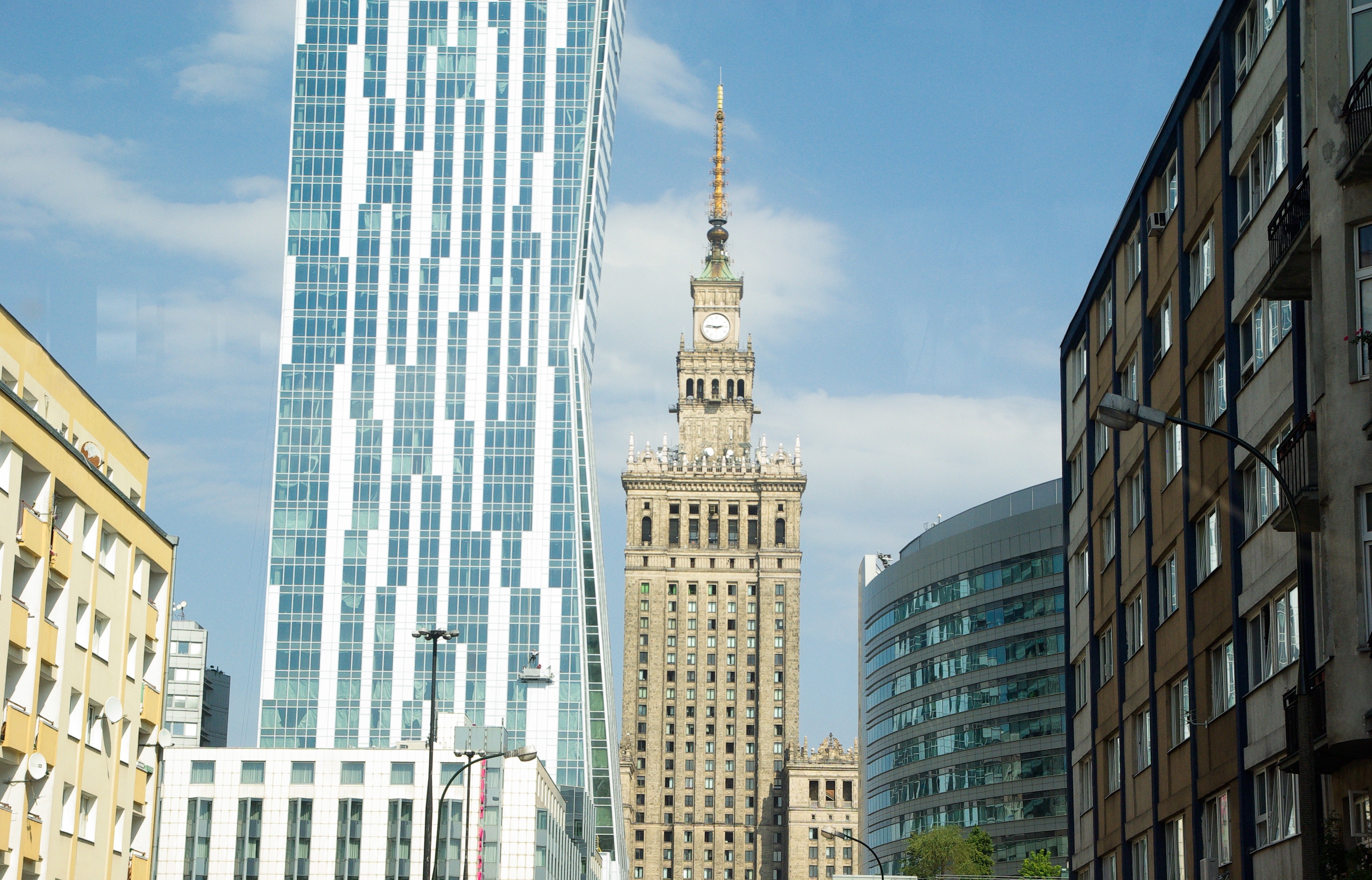 View of skyscrapers in city photo