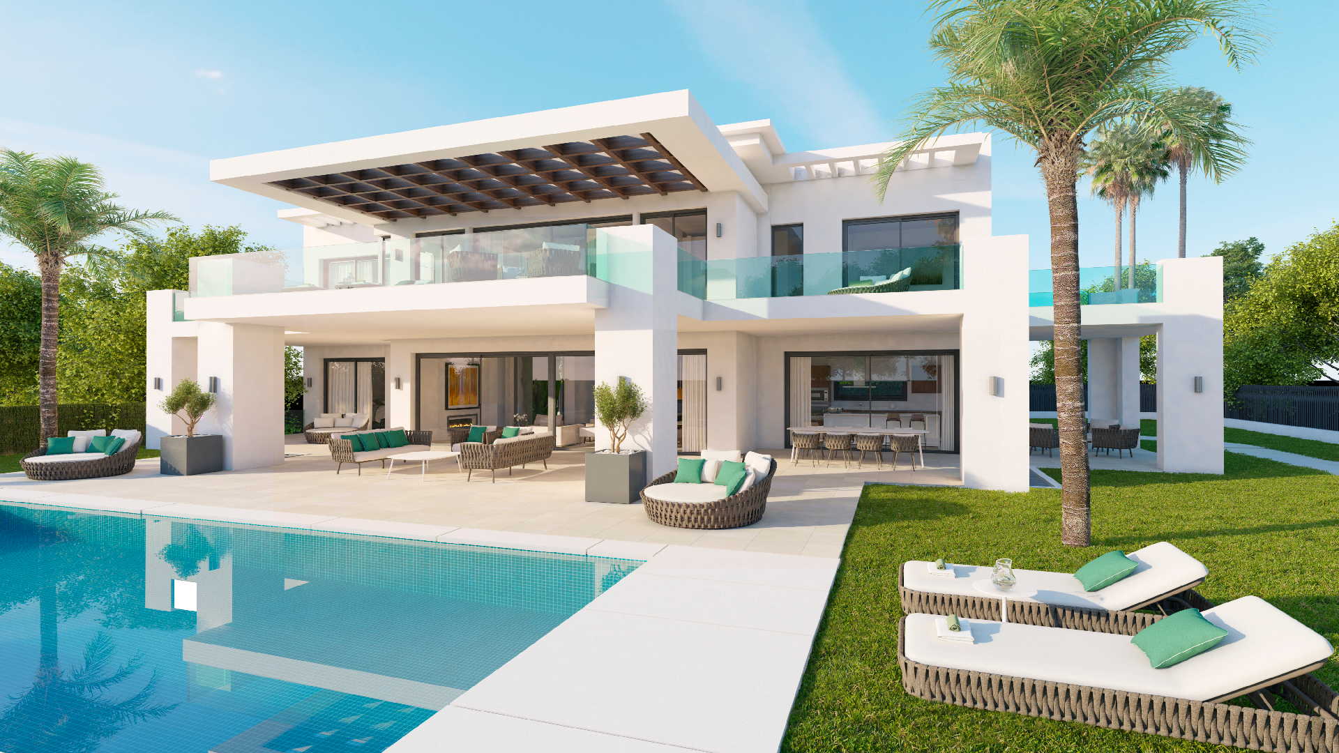 New modern villa in Los Olivos Nueva Andalucia residential area in ...