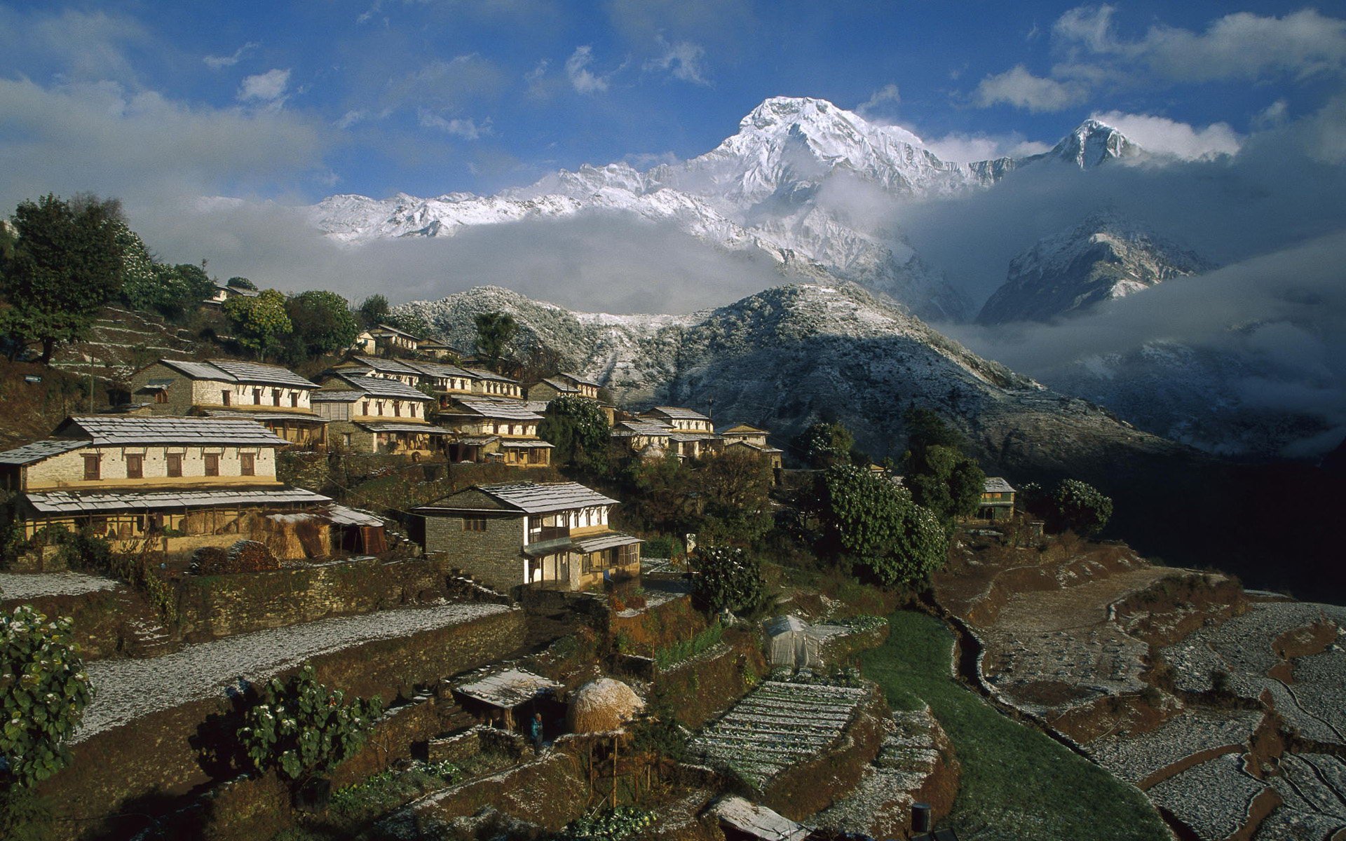 Village in nepal photo
