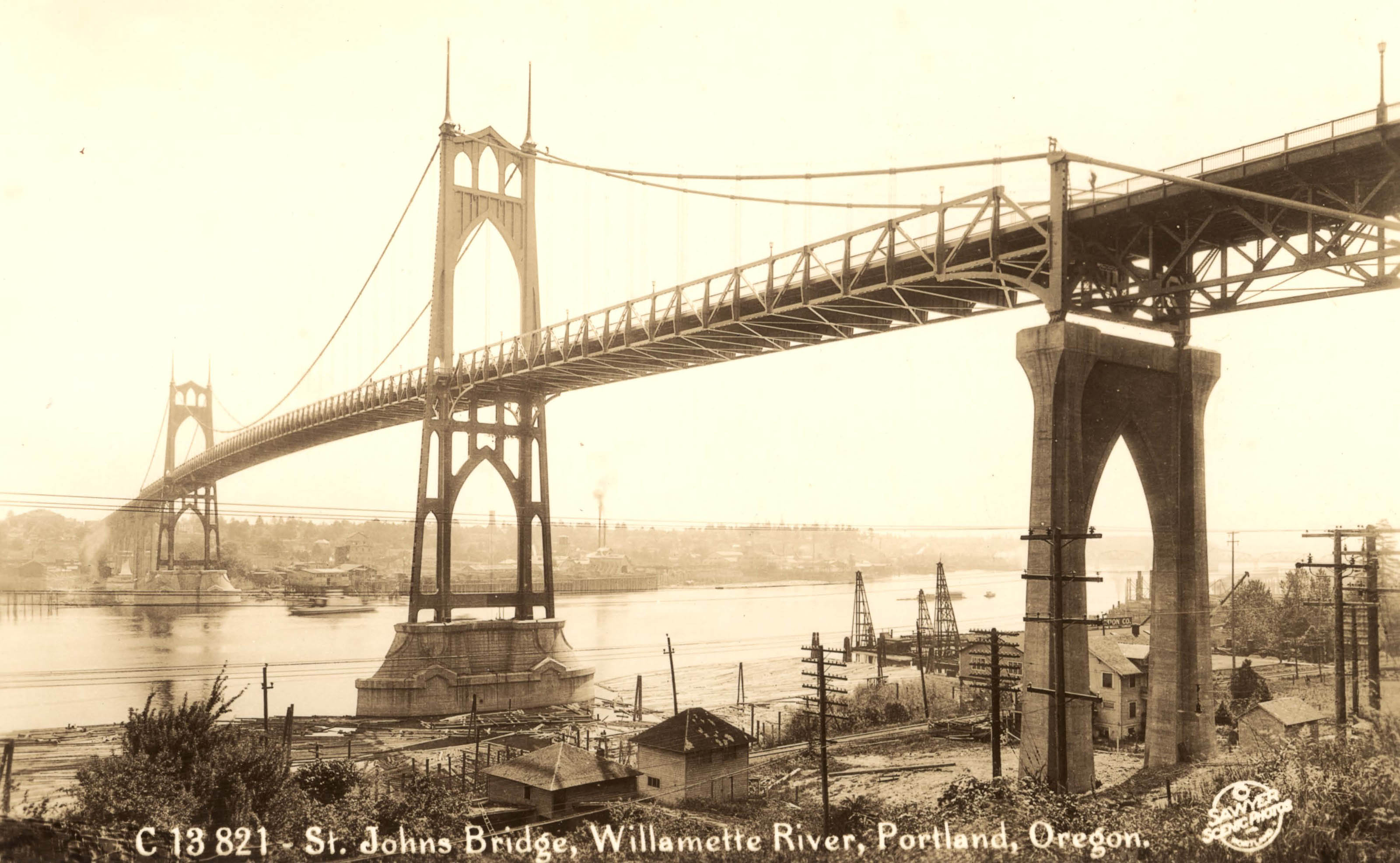 St Johns Bridge, 1937 | Vintage Portland