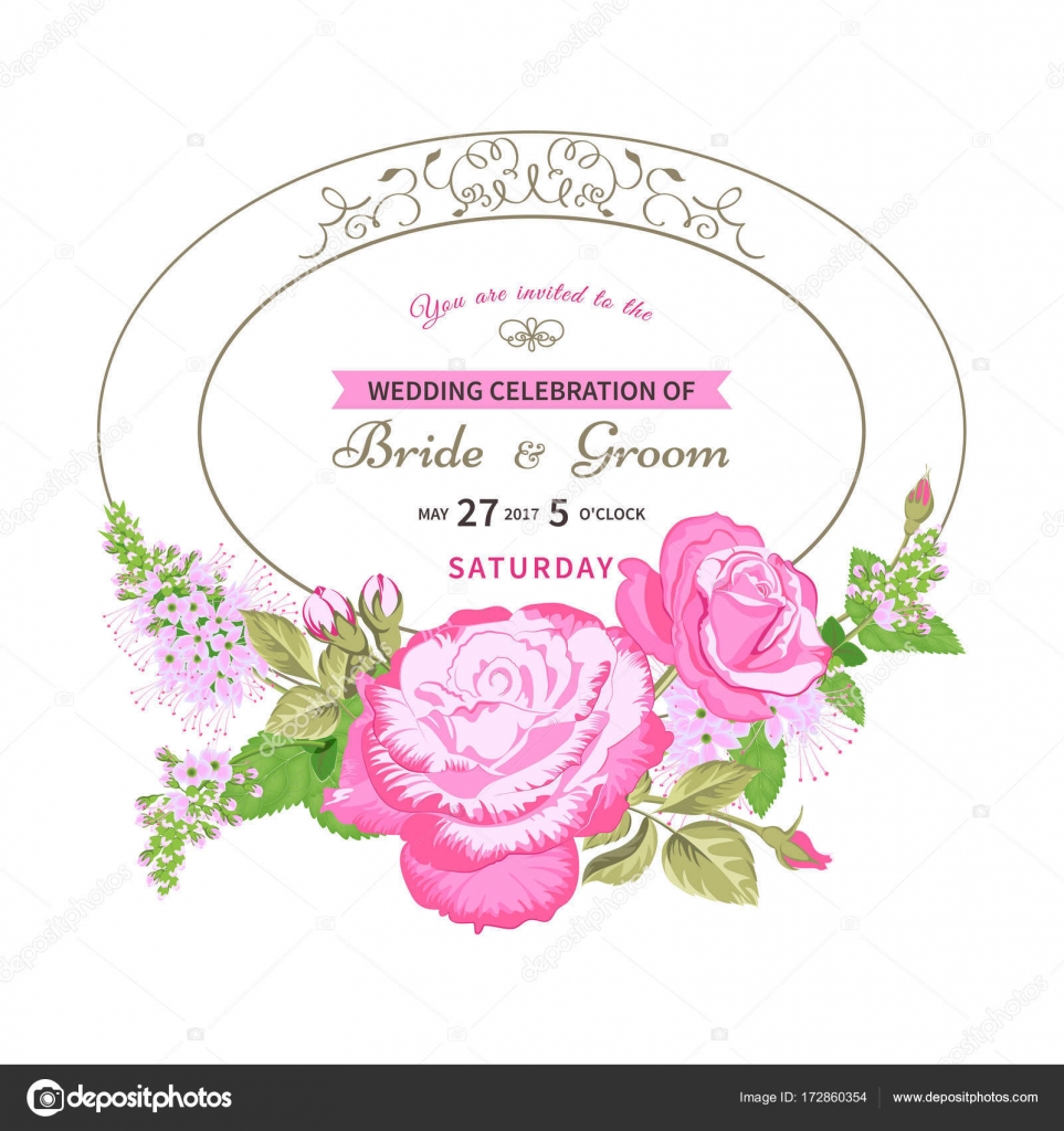 Vintage card with roses — Stock Vector © tanyalmera #172860354