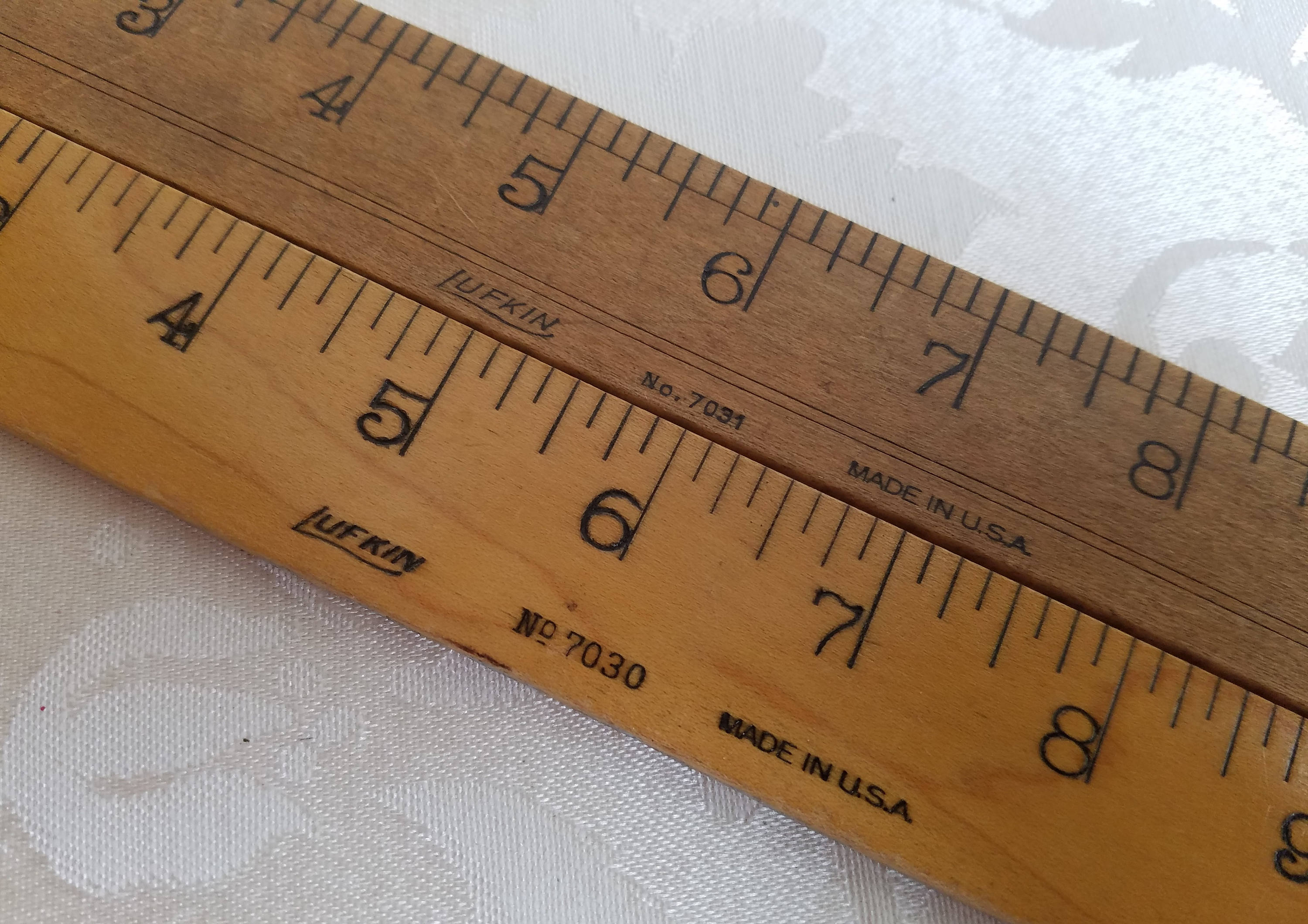 Vintage Lufkin Wooden Rulers 12 Inch Double Sided Set Pair Lot of 2 ...