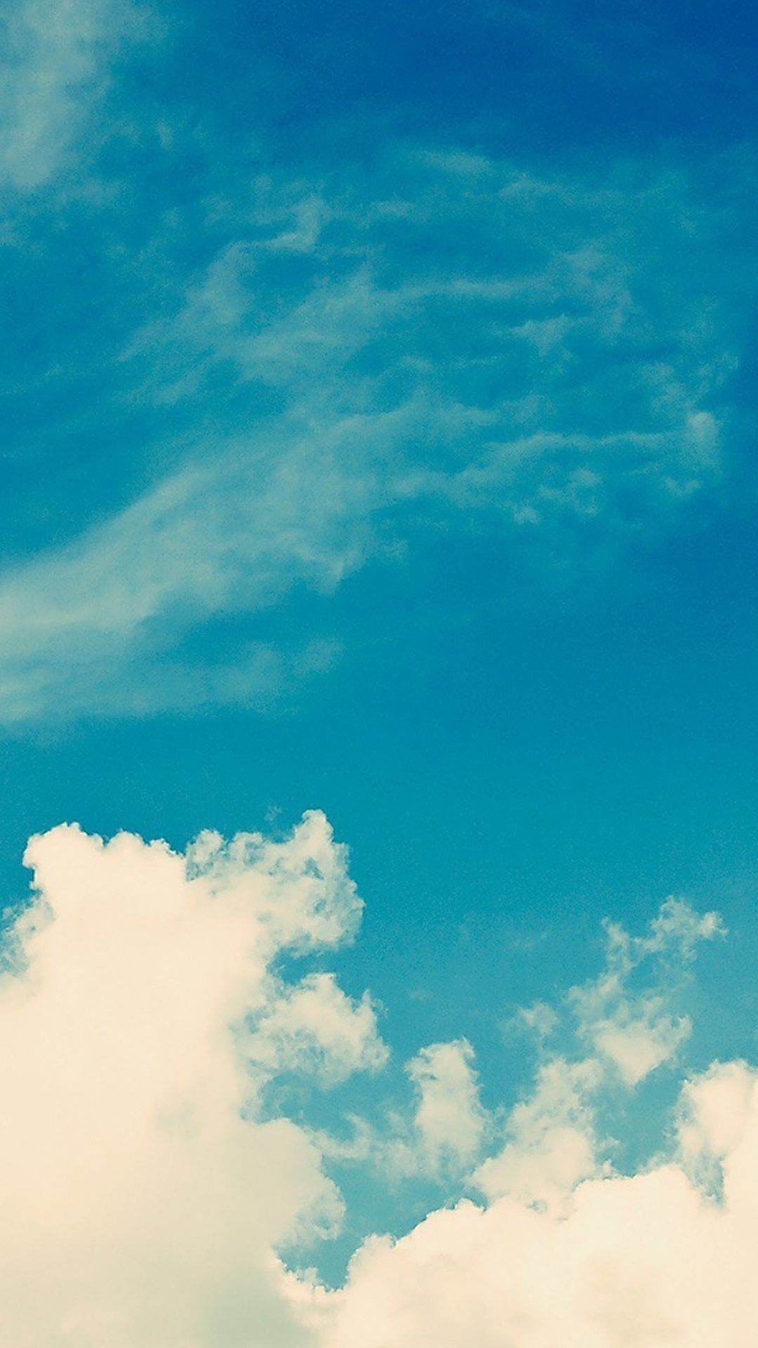 White Vintage Clouds Blu Sky iPhone 6 Plus HD Wallpaper | iPhone 5 ...