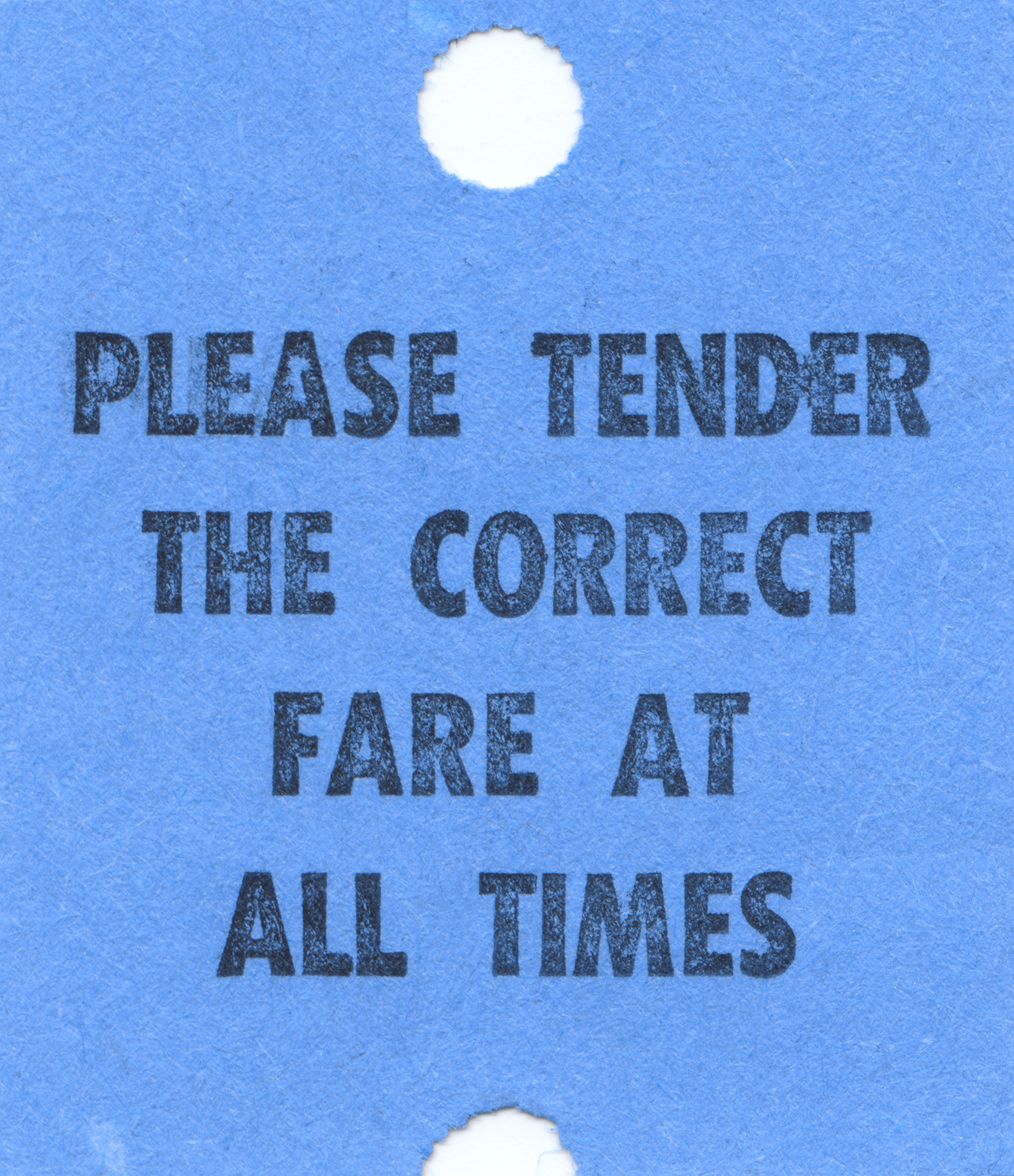 Vintage fare ticket - blue photo