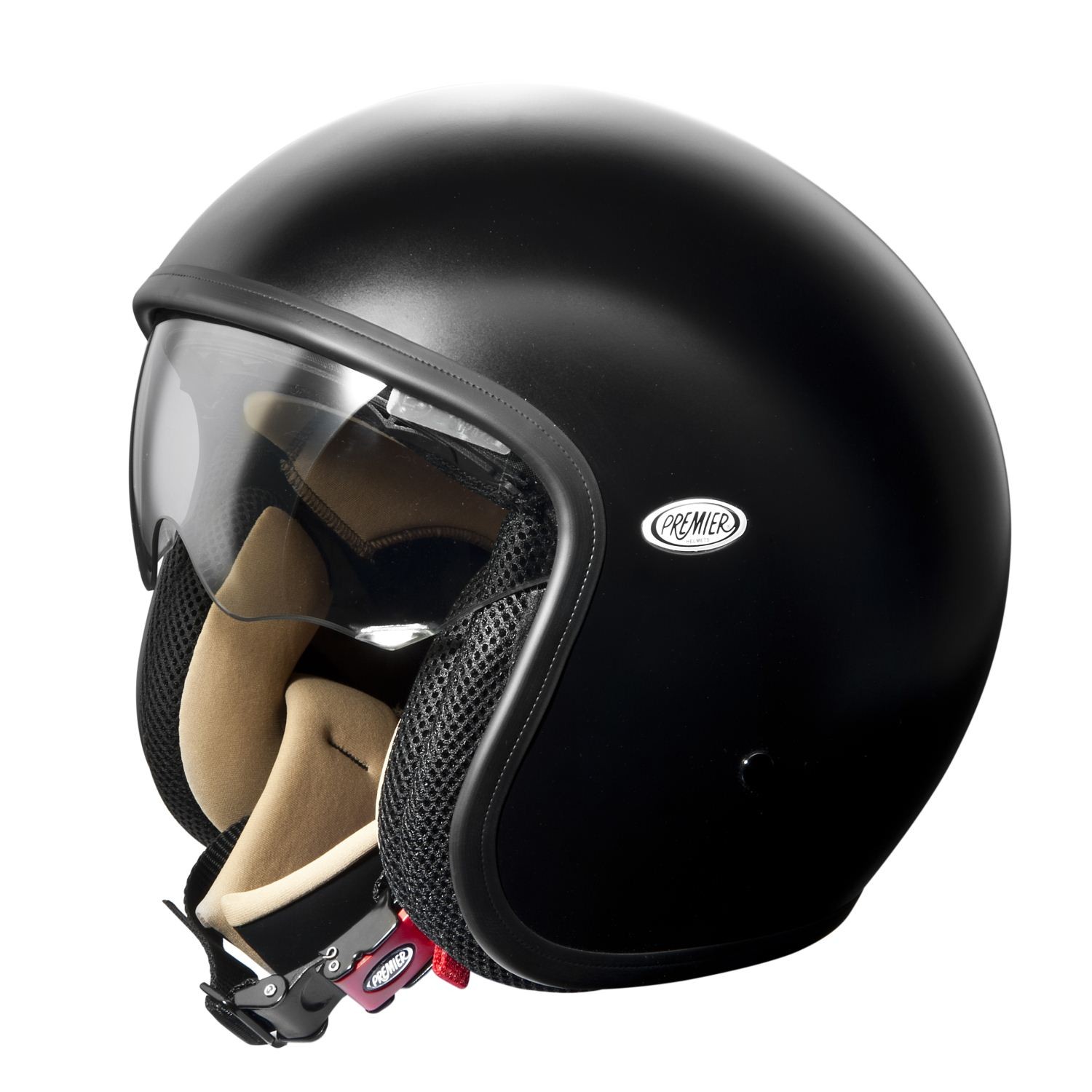 Premier Jet Vintage Helmet - Matt Black