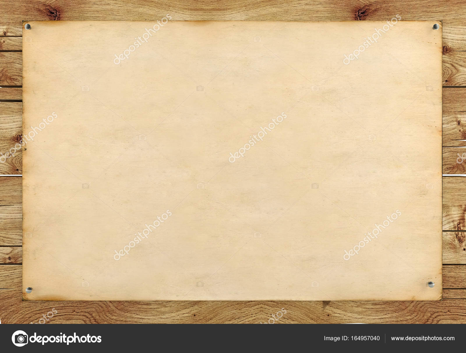 Old blank vintage paper on wood background — Stock Photo © geerati ...