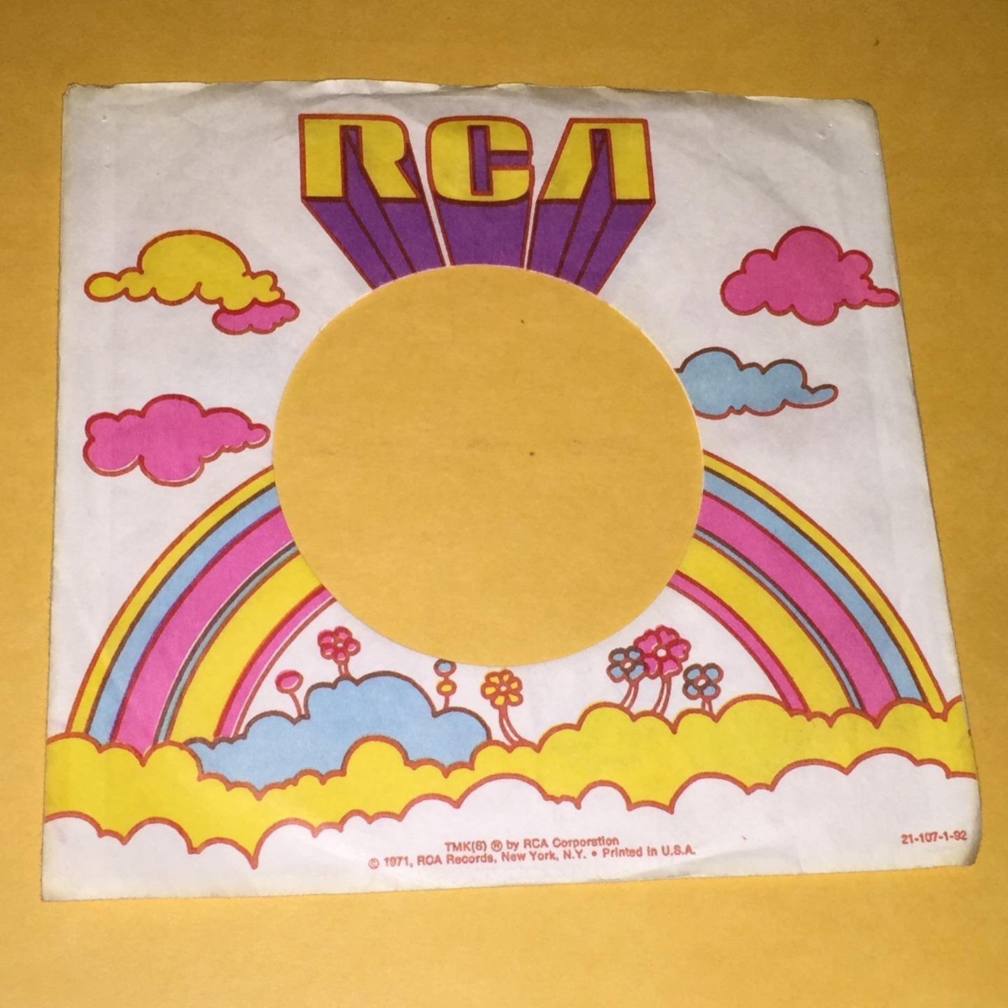 RCA Records Vintage Paper Record Sleeve 7" 45 rpm 1971 Rainbow ...