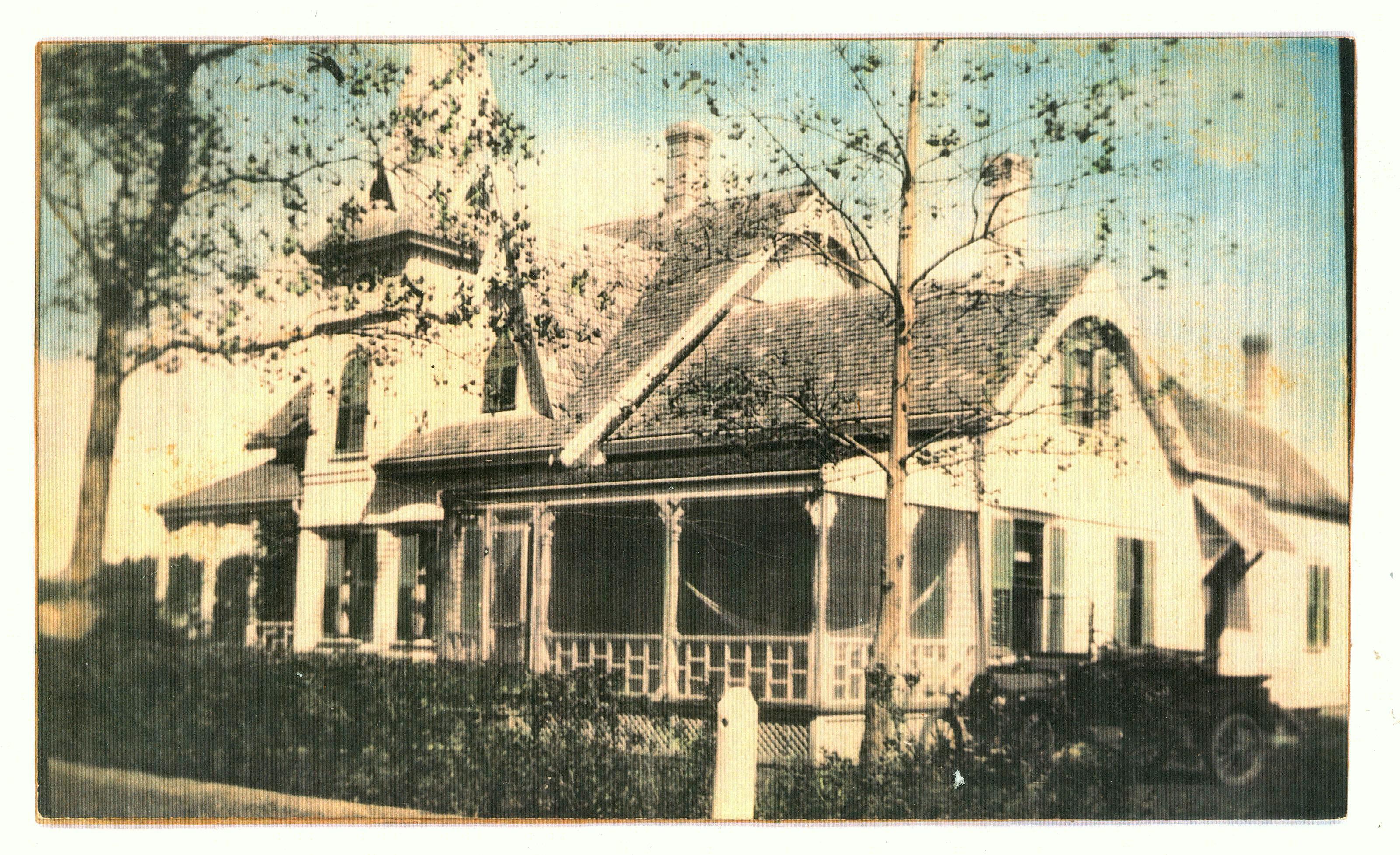 Vintage photo victorian house