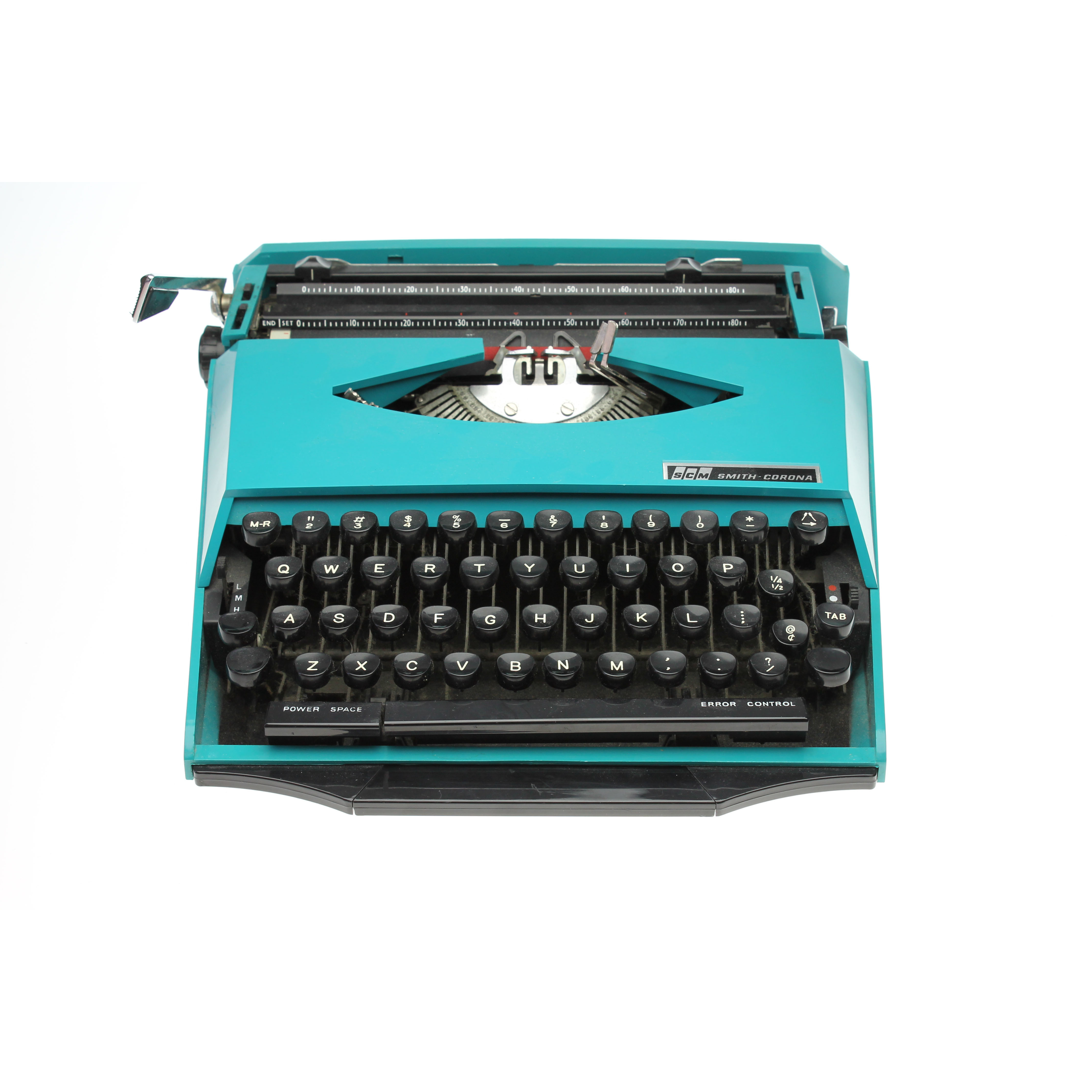 Turquoise Smith Corona vintage typewriter