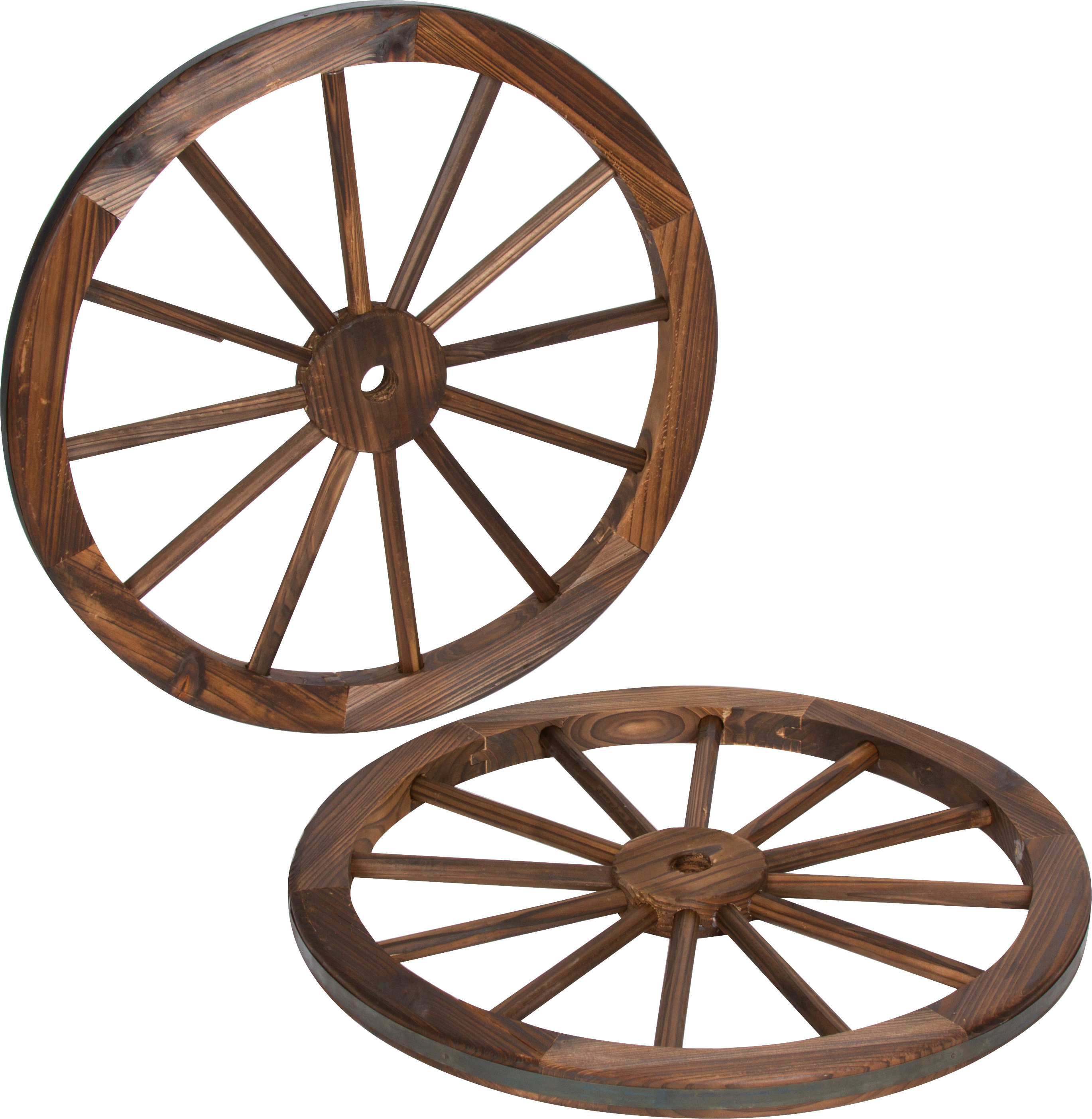 Trademark Innovations Decorative Vintage Wood Garden Wagon Wheel ...
