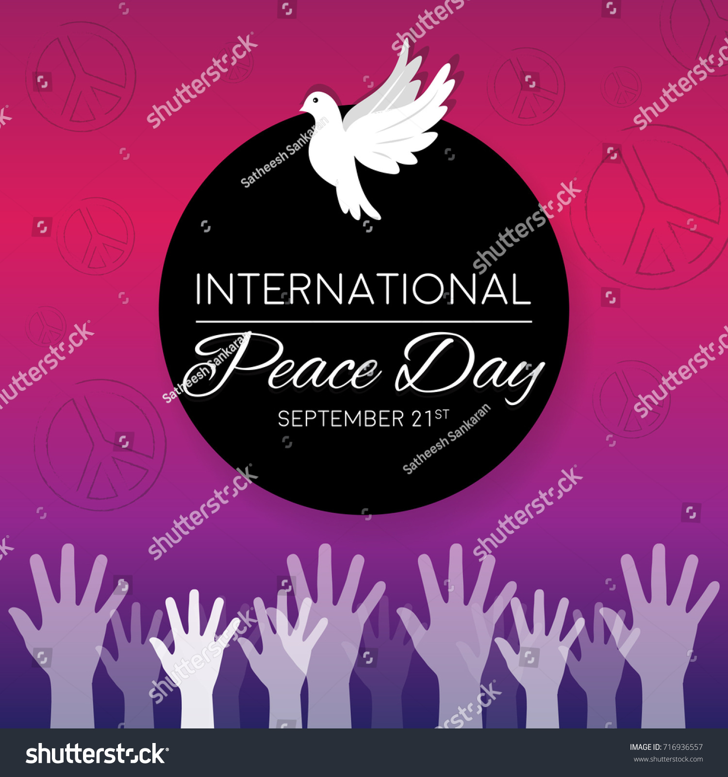 International Peace Day Vector Illustration Dove Stock Vector ...
