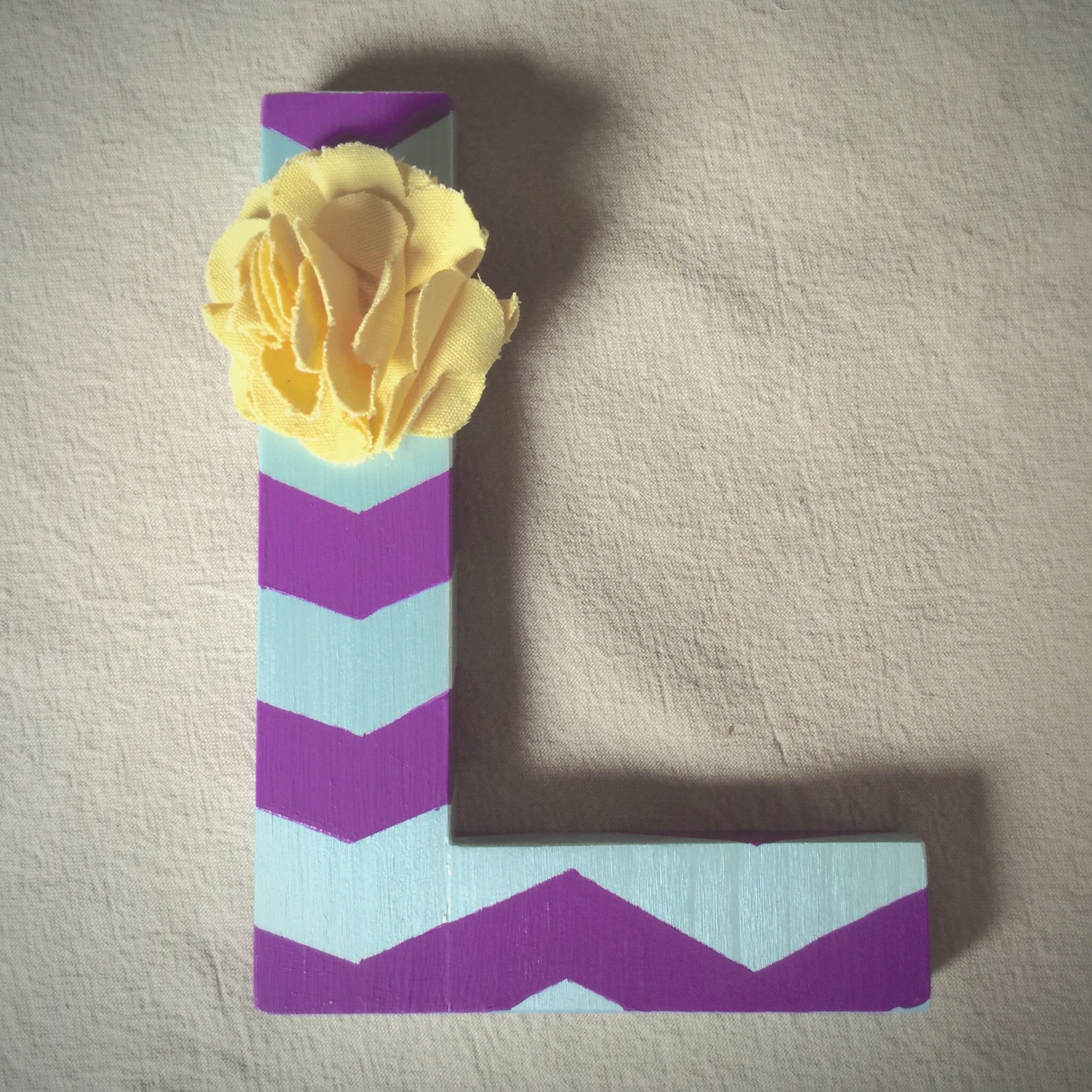 Wooden Letter L from Target. Painted with Aqua and Violet Target ...