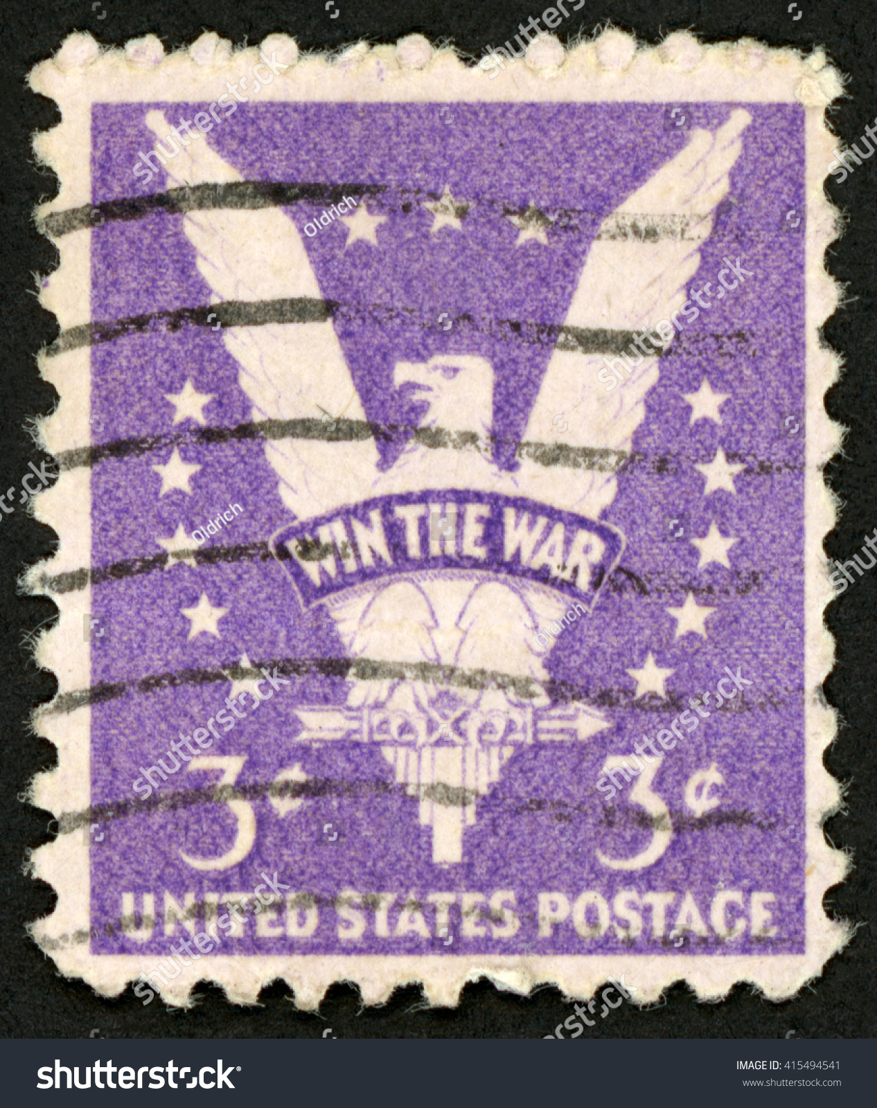 Violet war stamp photo