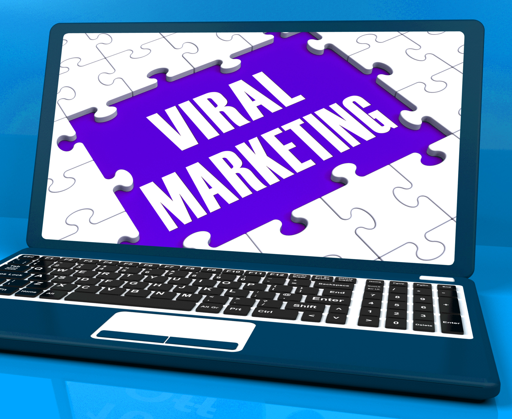 Viral Marketing On Laptop Shows Social Media Advertisement, Advertise, Media, Viral, Target, HQ Photo