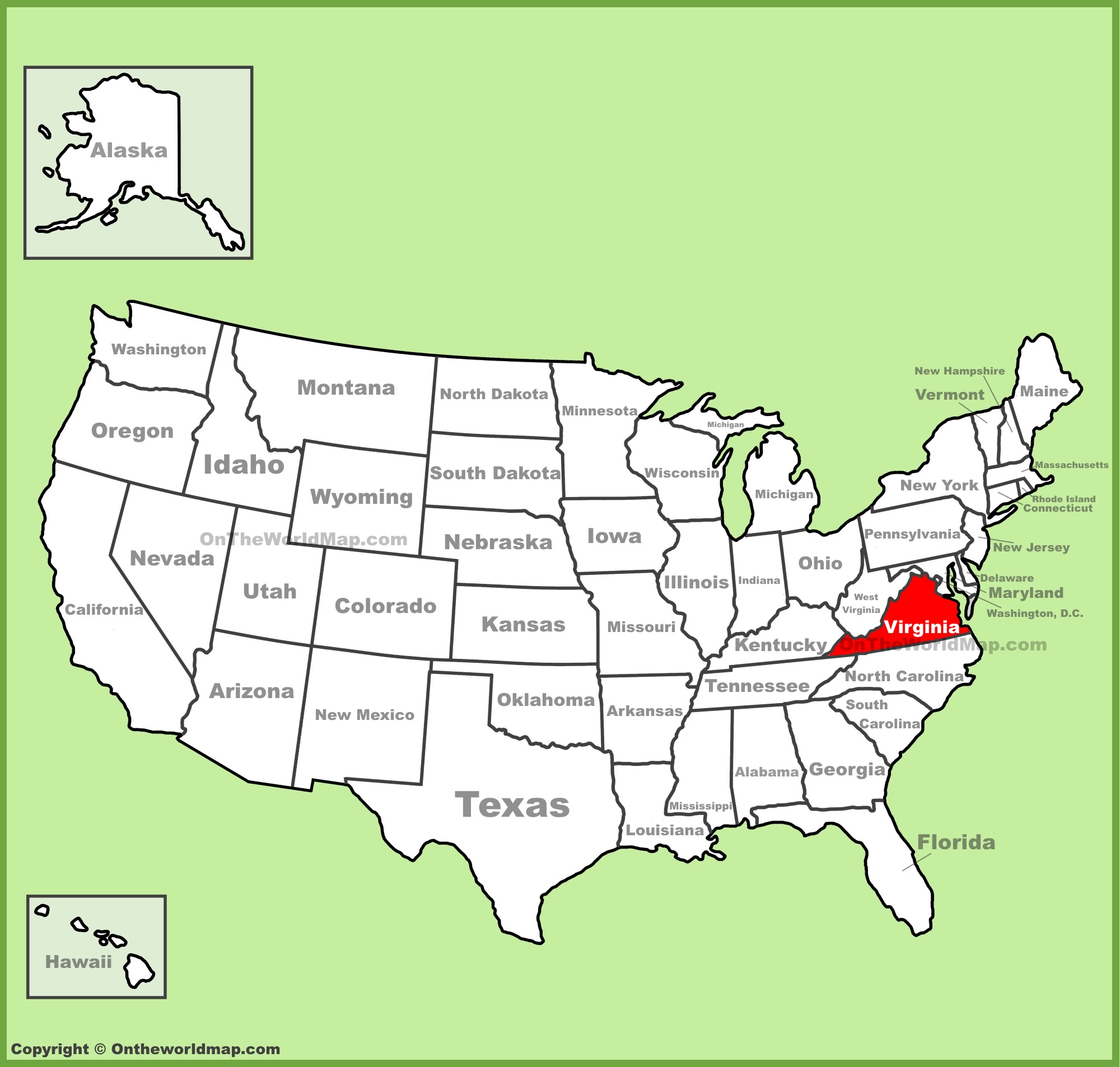 Virginia State Maps | USA | Maps of Virginia (VA) ﻿