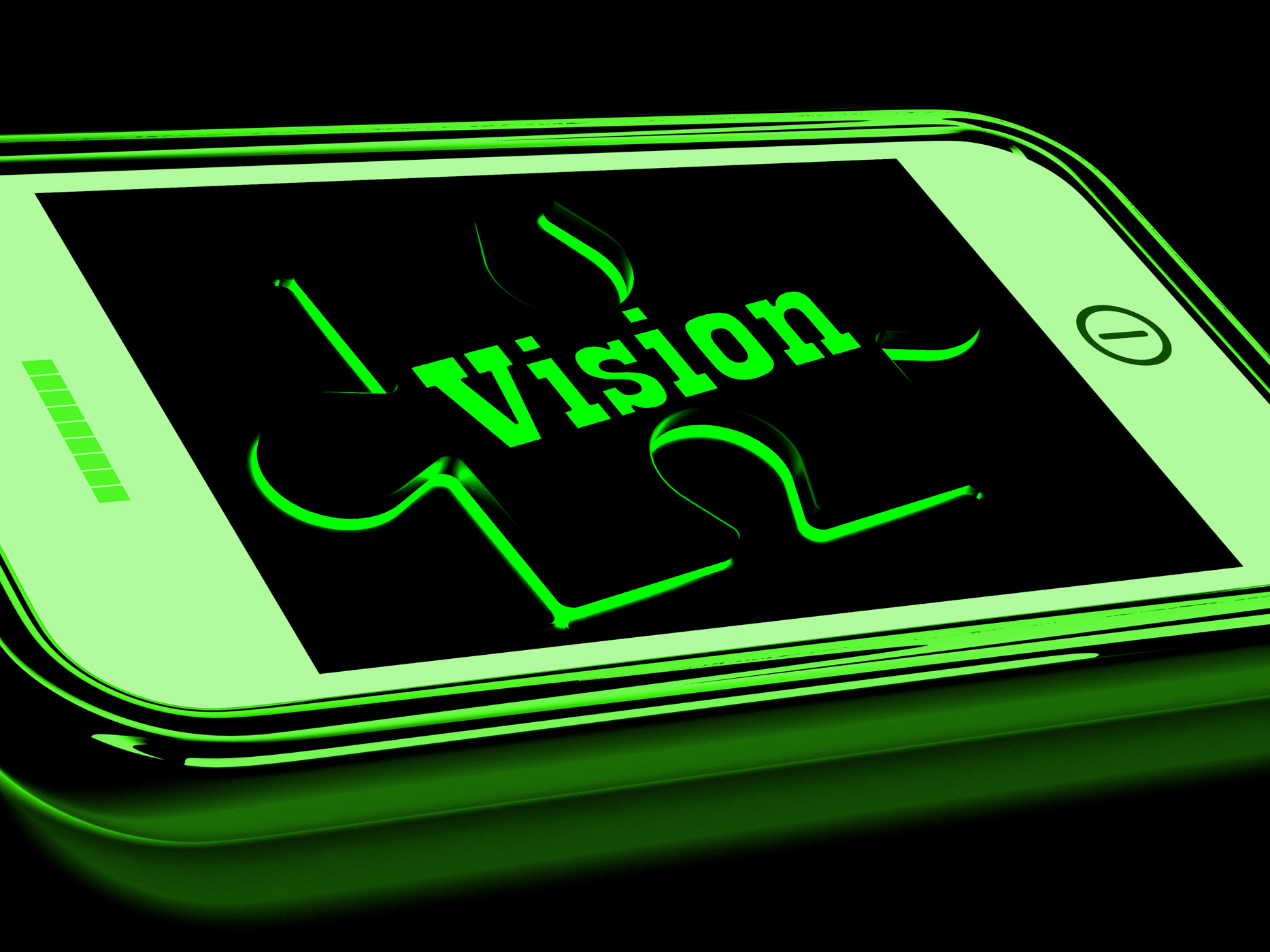 Vision on smartphone showing predictions photo