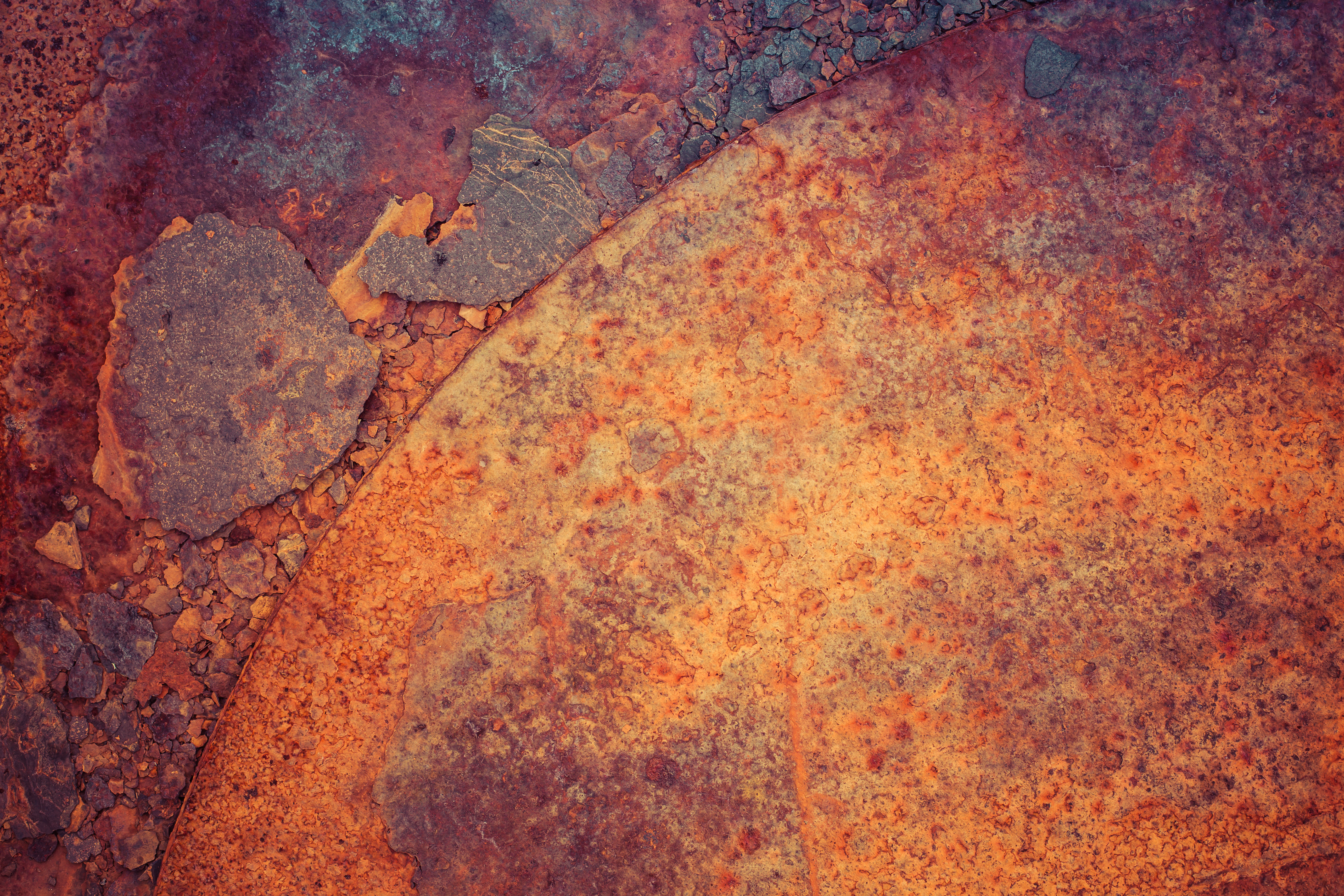 Vivid rusty metallic texture photo