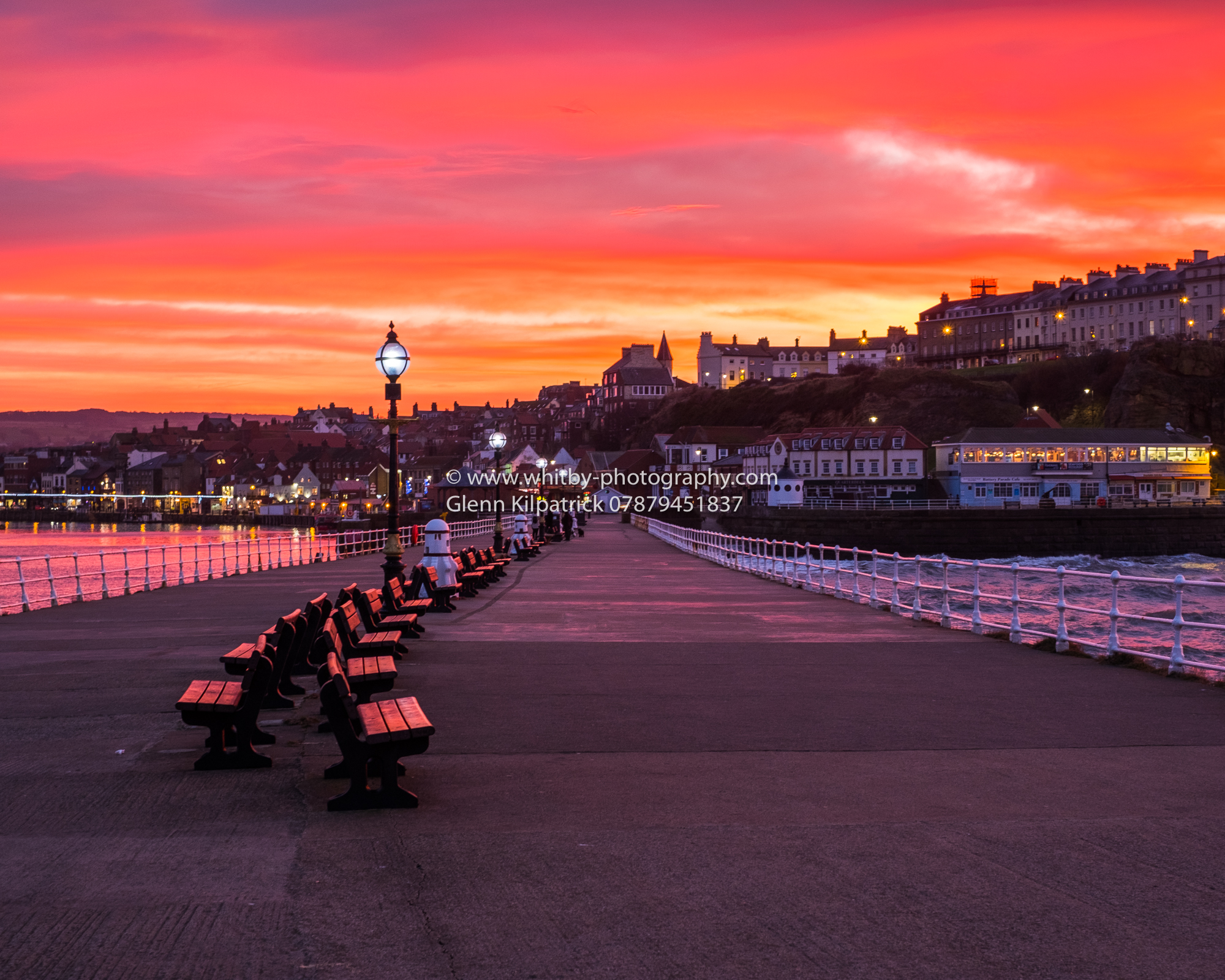 A Vivid Winter Sunset At Whitby - Whitby Photography