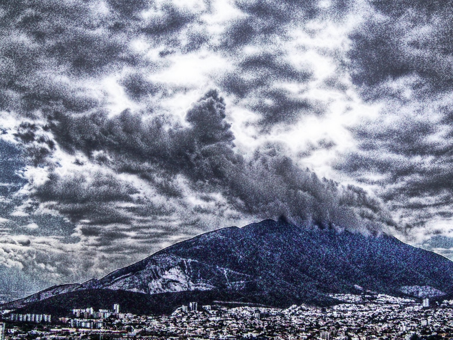 Volcanic Eruption, Rays, Monterrey, Mountain, Nature, HQ Photo