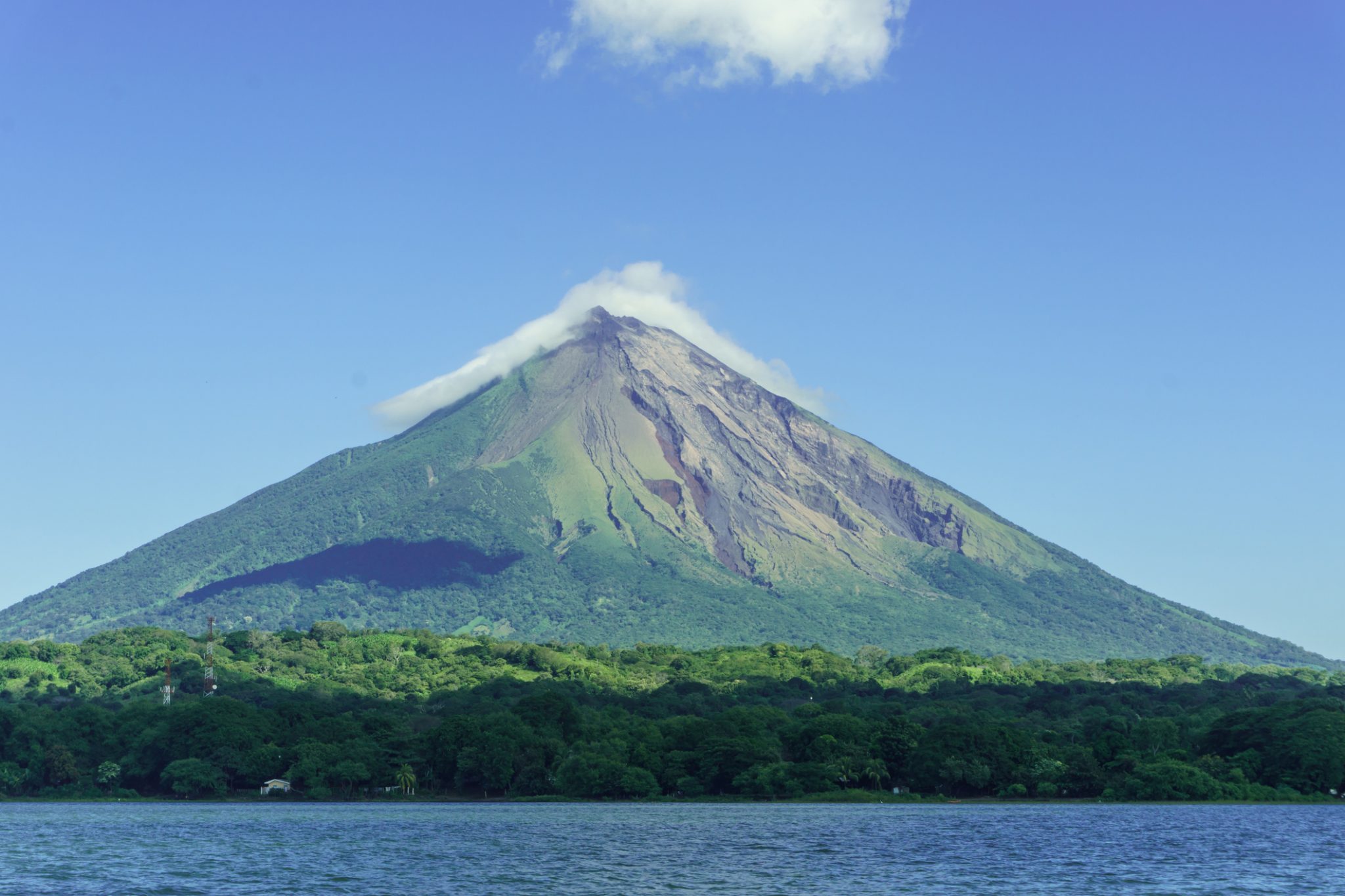 Volcano Concepcion from Ometepe Island, in the lake cocibolca ...