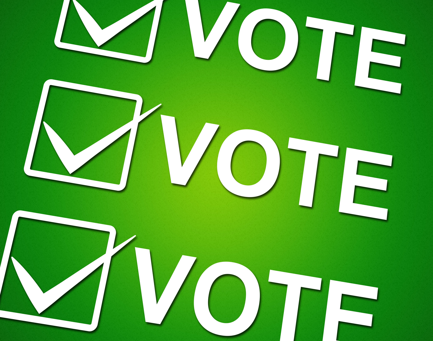 Vote ticks indicates choosing voting and choose photo