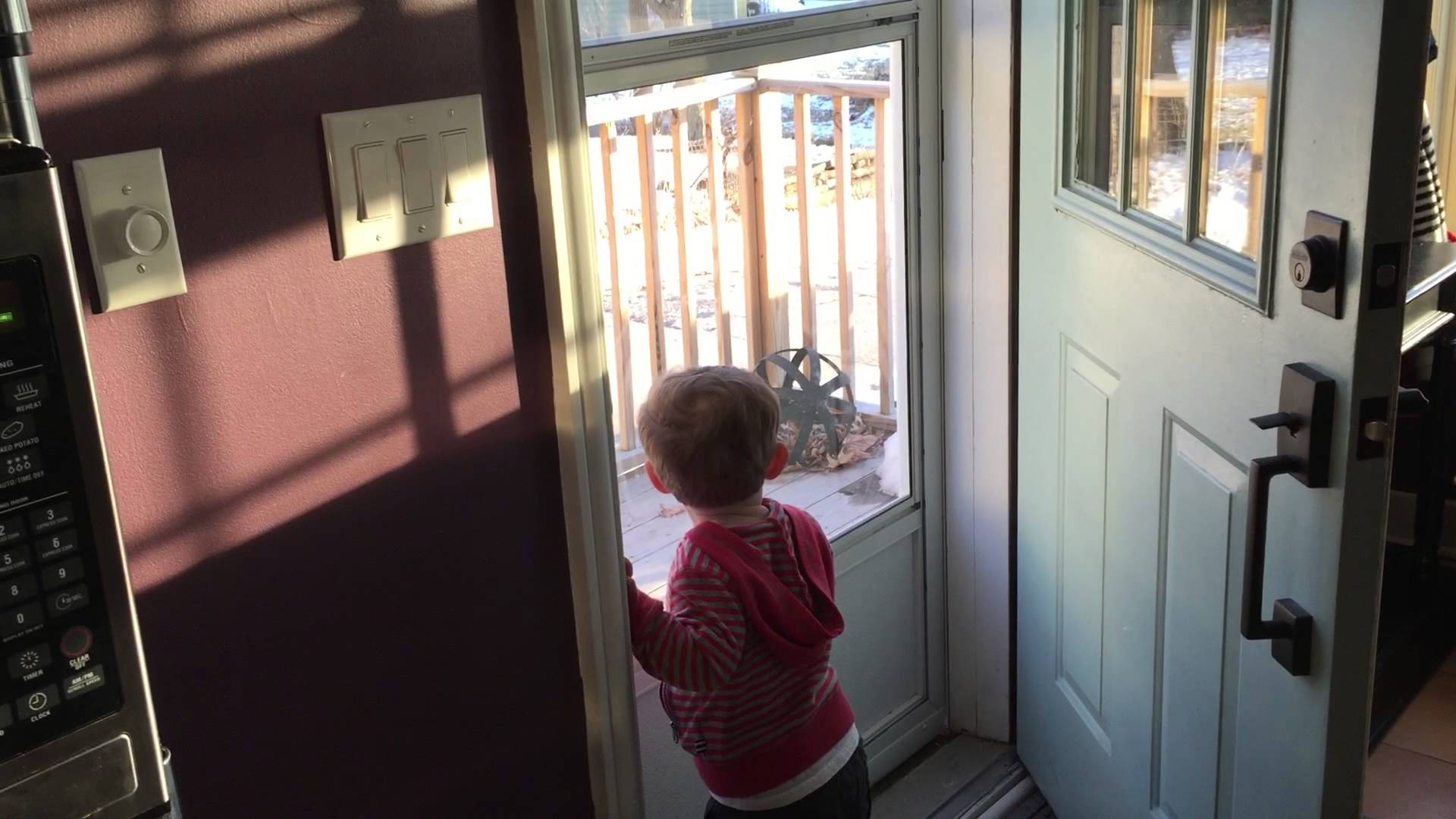 Graham waiting for Dad to come home - YouTube