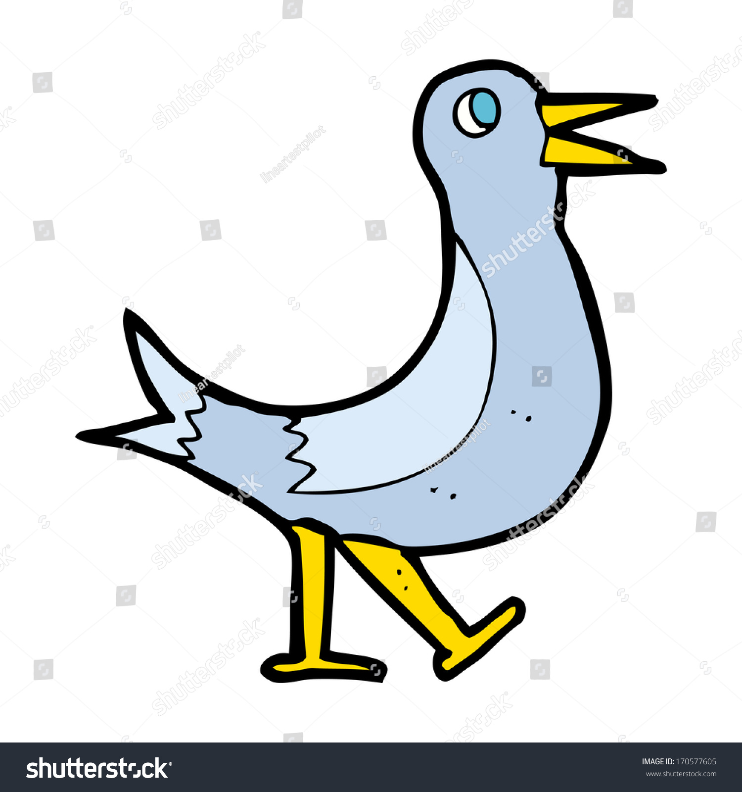 Cartoon Walking Bird Stock Illustration 170577605 - Shutterstock