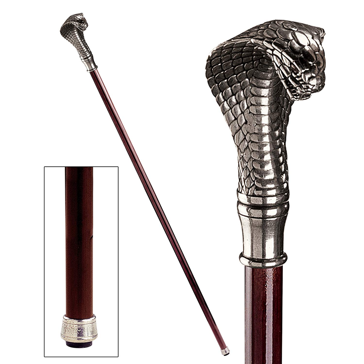 Amazon.com: Design Toscano Cobra Walking Stick with Pewter Handle ...