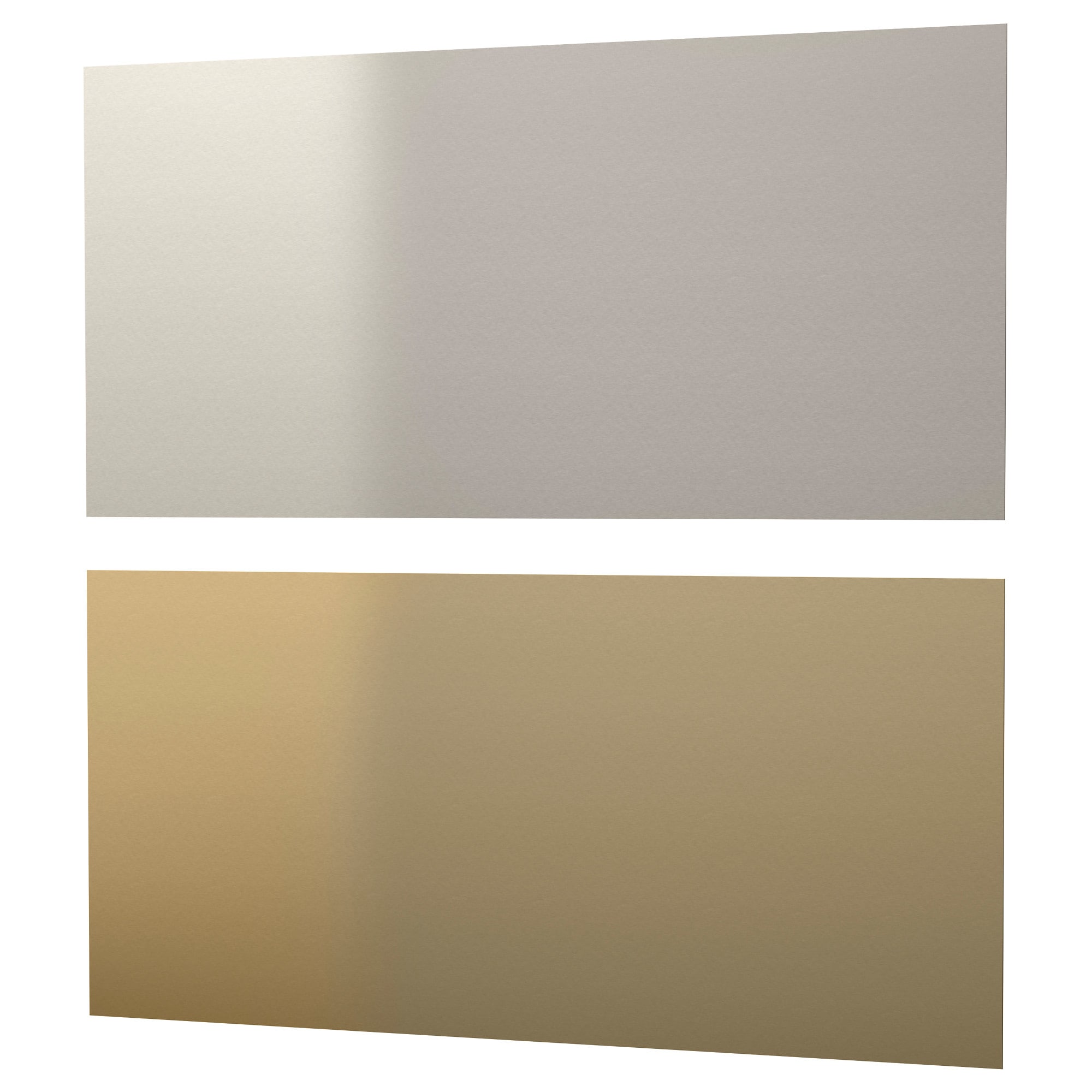 LYSEKIL Wall panel Double sided brass-colour/stainless steel colour ...