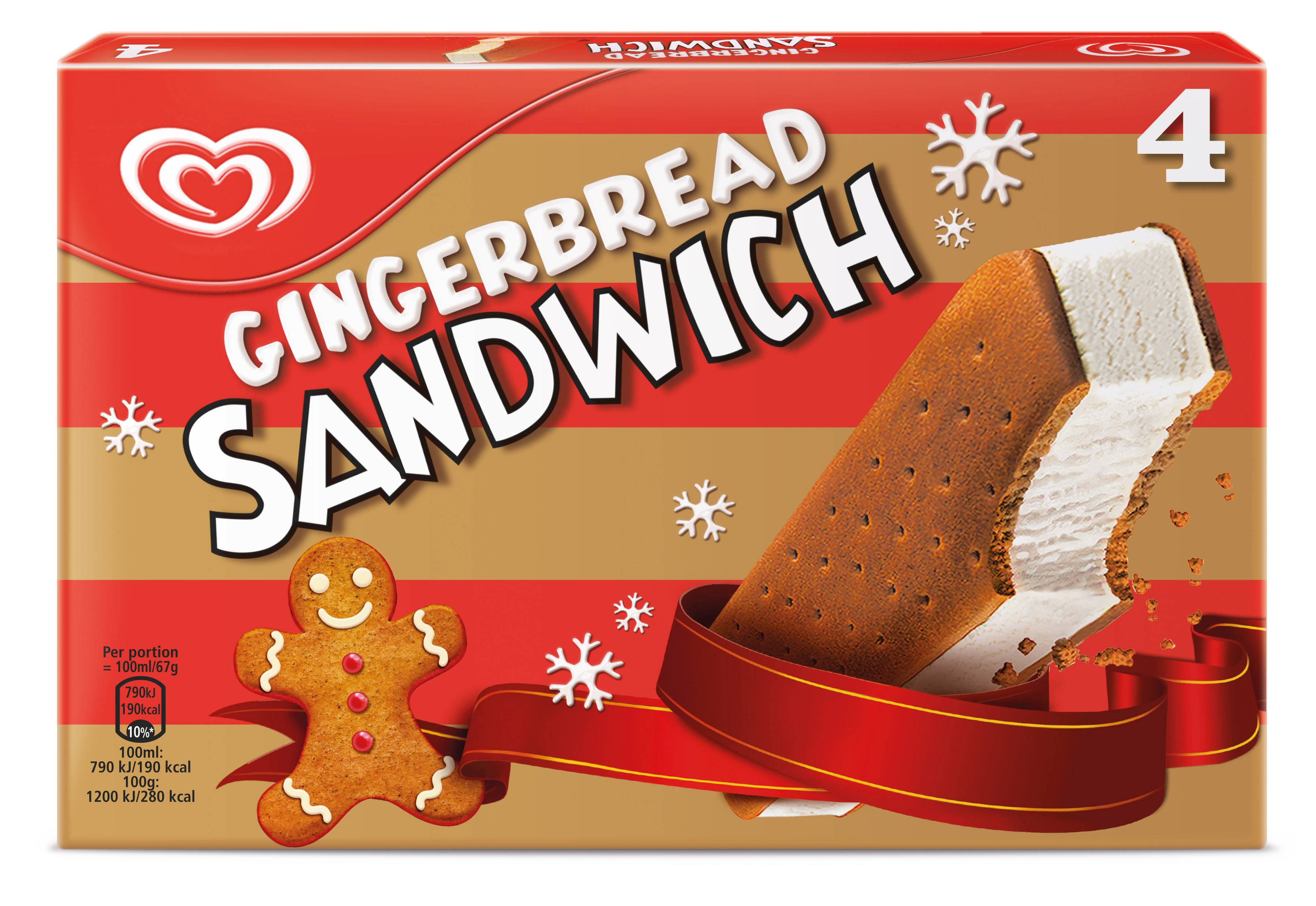 Wall's unveils new Gingerbread Sandwich winter ice cream