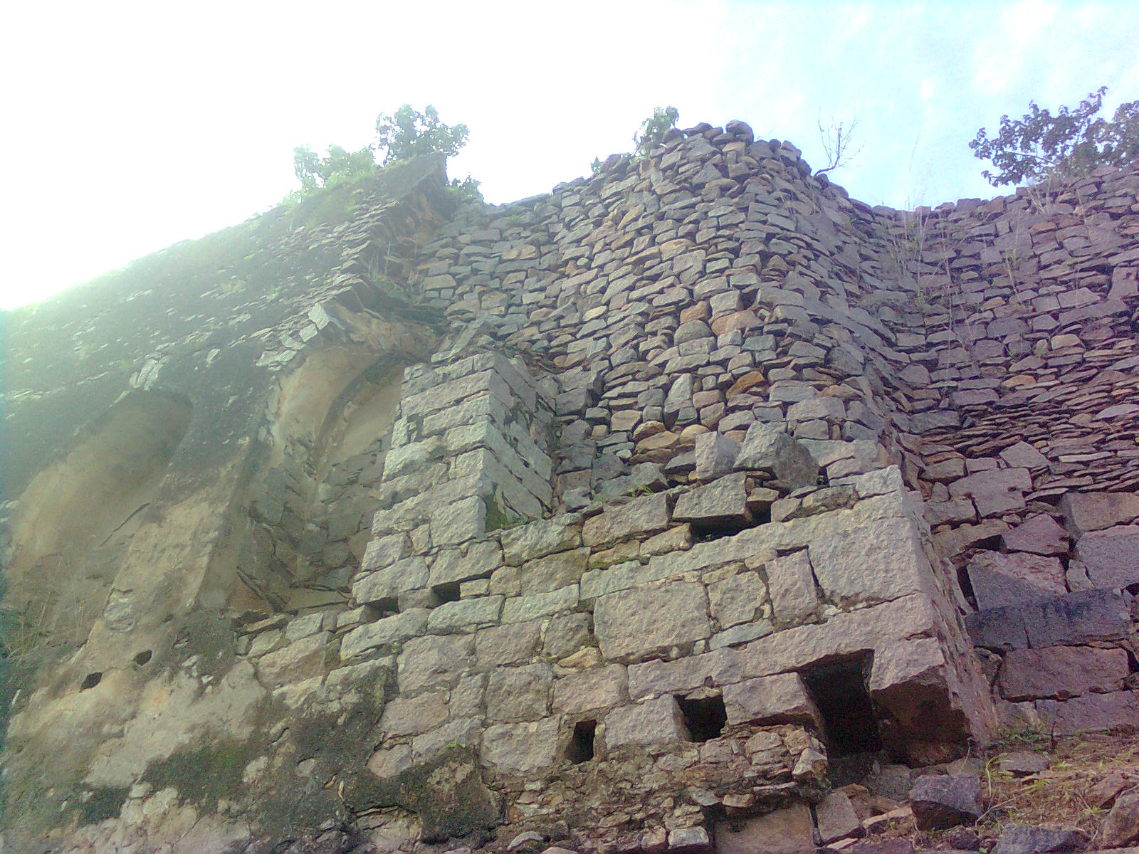 Wall of golconda fort photo