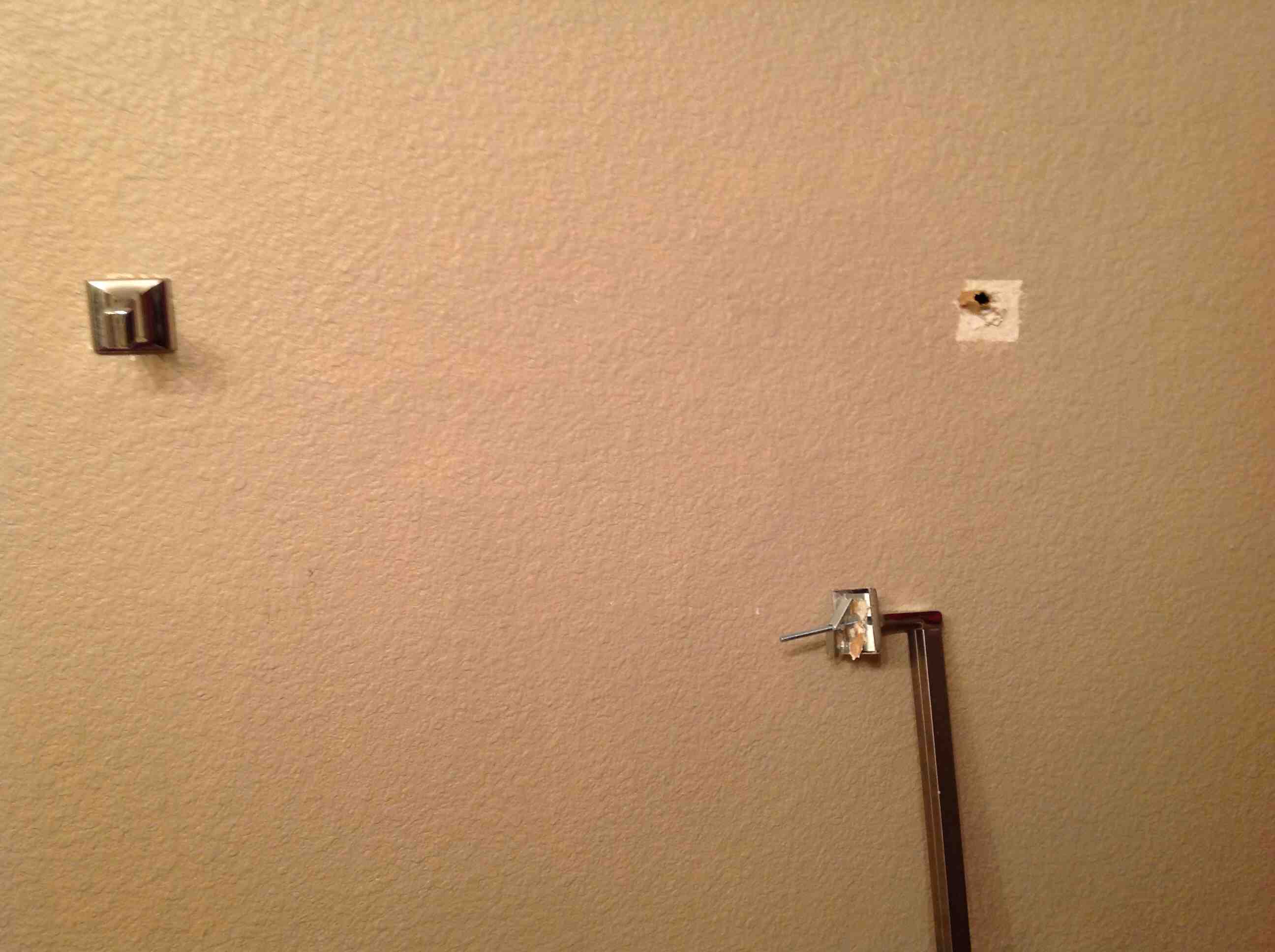 hey reddit, howto fix this towel rack I ripped out the wall : howto