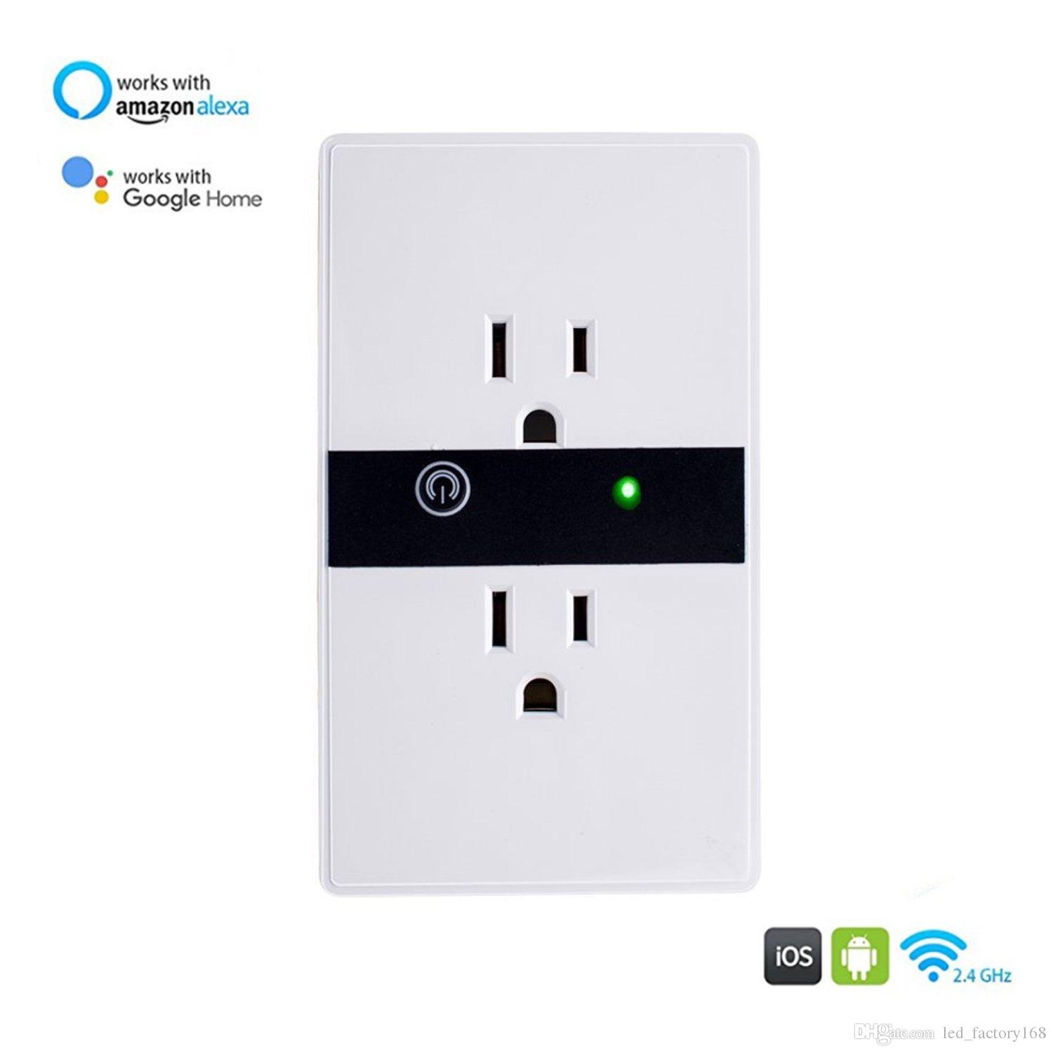 2018 Smart Wifi Wall Outlet Plug Switch,Duplex Receptacle Switch ...