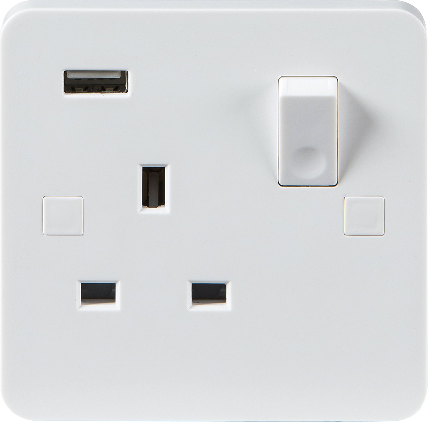 Knightsbridge PU9901 9 mm 13 A 1-Gang DP Pure Switched Socket with 5 ...