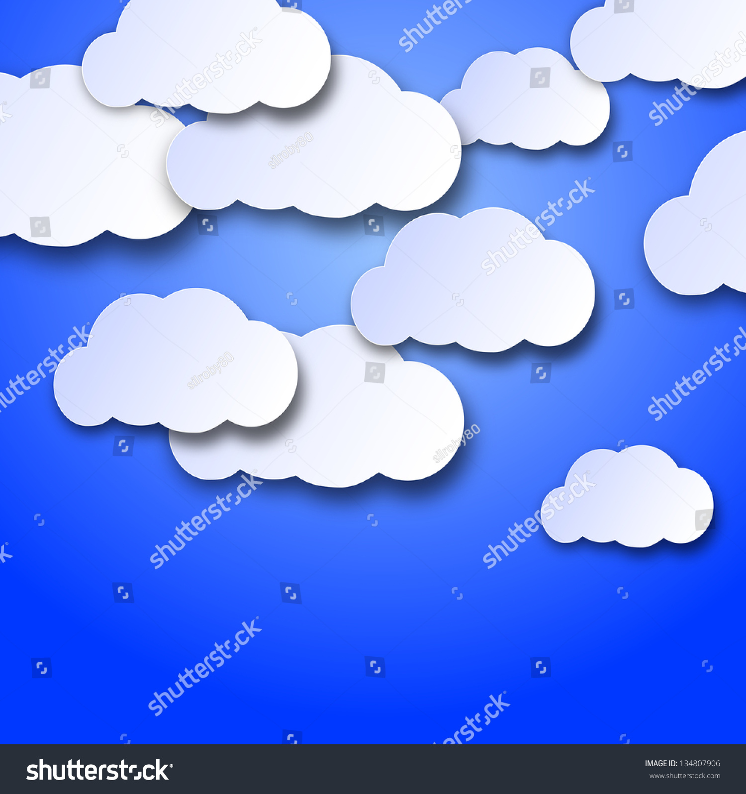 Wandering Clouds Stock Illustration 134807906 - Shutterstock