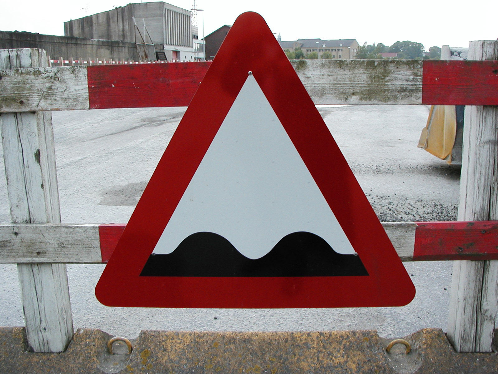 Warning sign - bumpy road photo