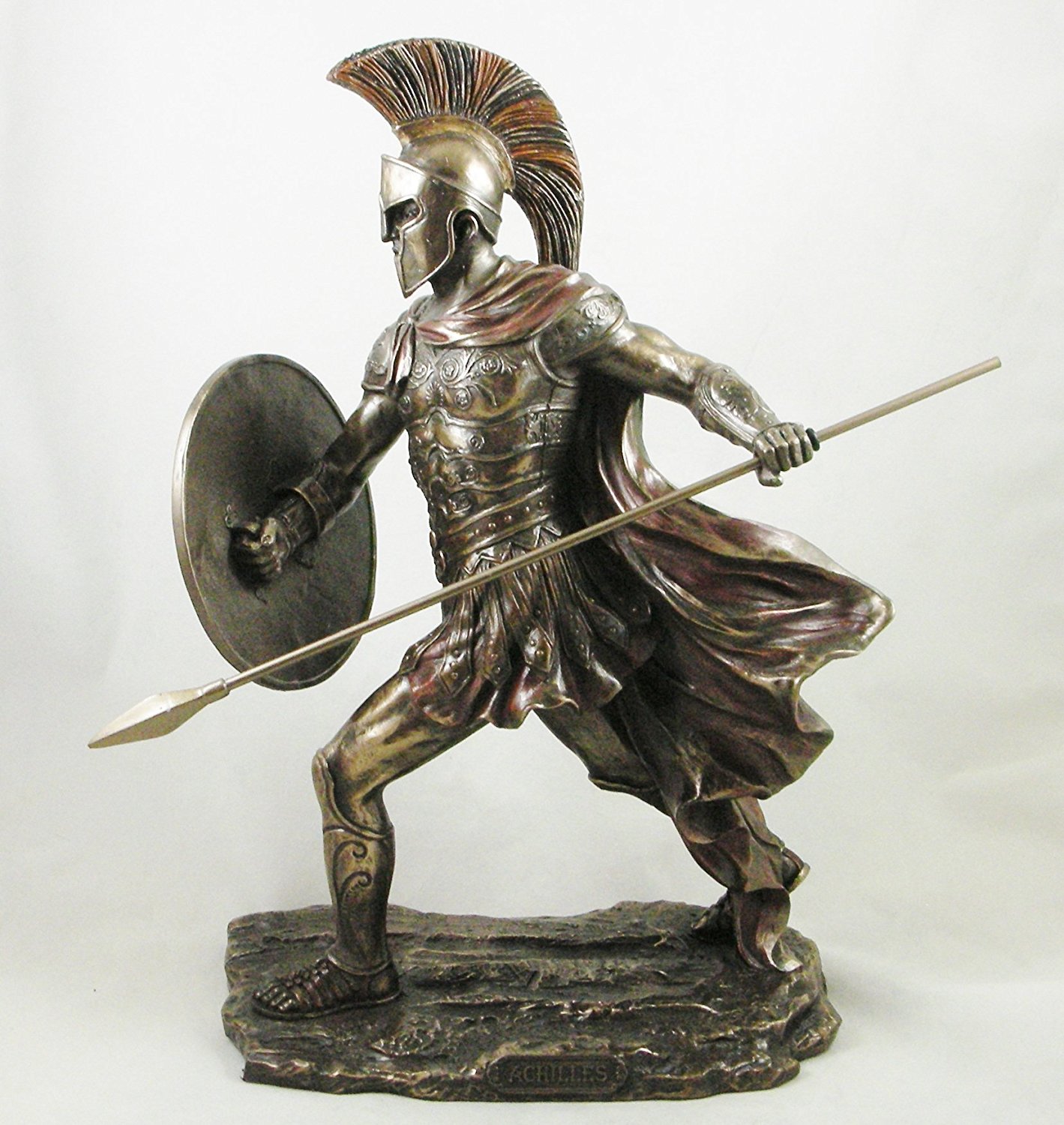 Achilles' Ancient Greek Warrior Bronzed Statue Figurine Sculpture ...
