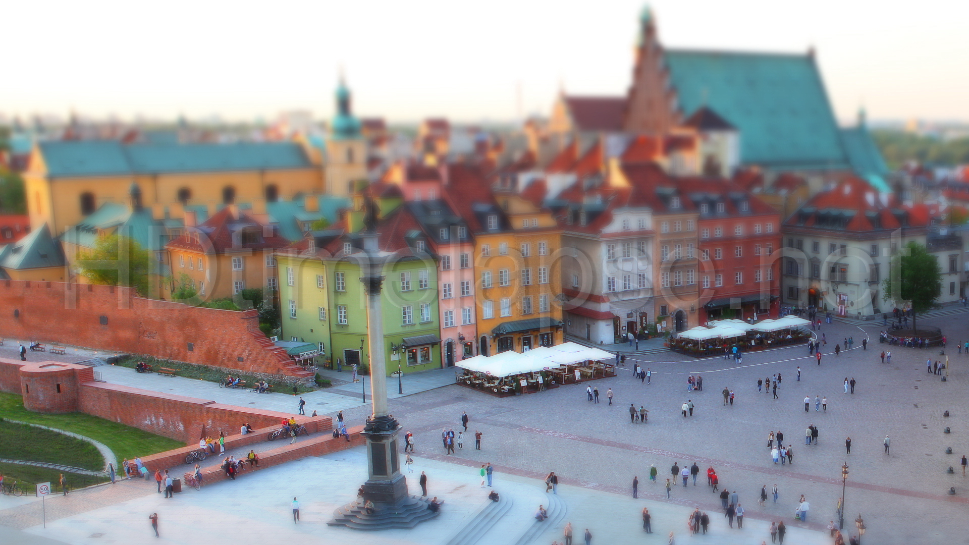 Ultra HD 4K Video Time Lapse Stock Footage - Tilt-Shift, Old Town in ...