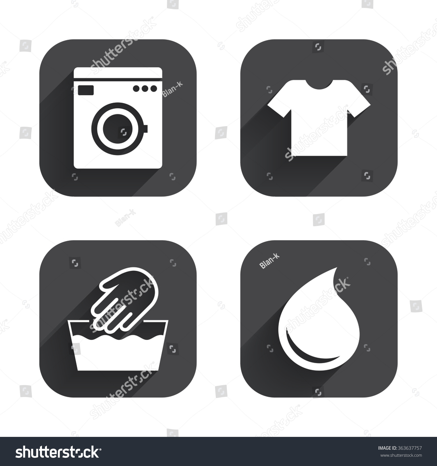 Wash Machine Icon Hand Wash Tshirt Stock Illustration 363637757 ...