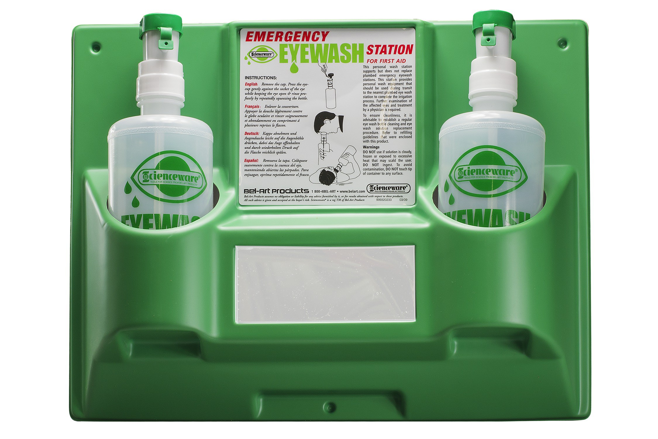 Bel-Art Emergency Eye Wash Safety Station; 2 Bottles, 1000ml (x2 ...