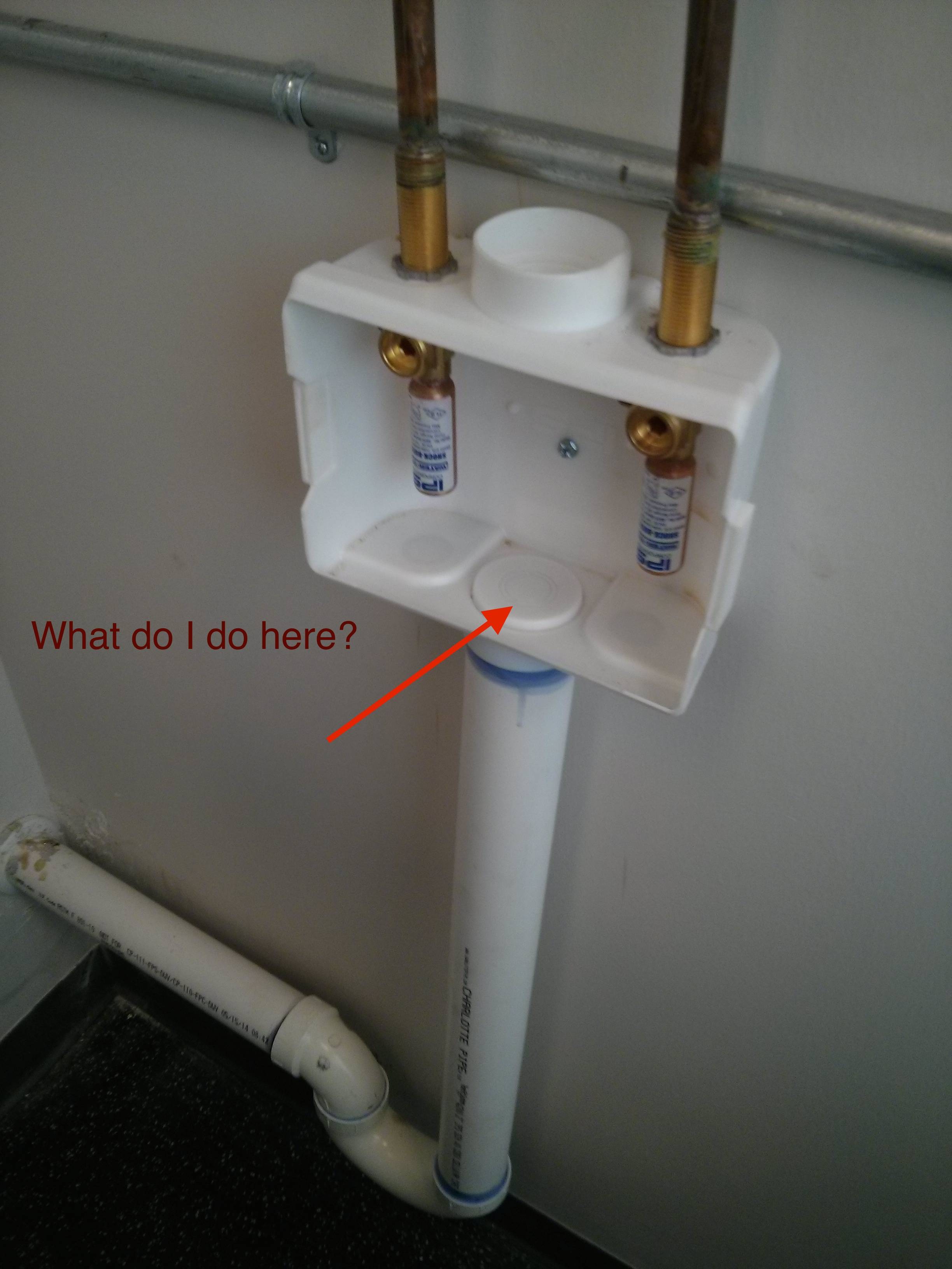How do I hook up a washing machine drain line to this box? - Home ...