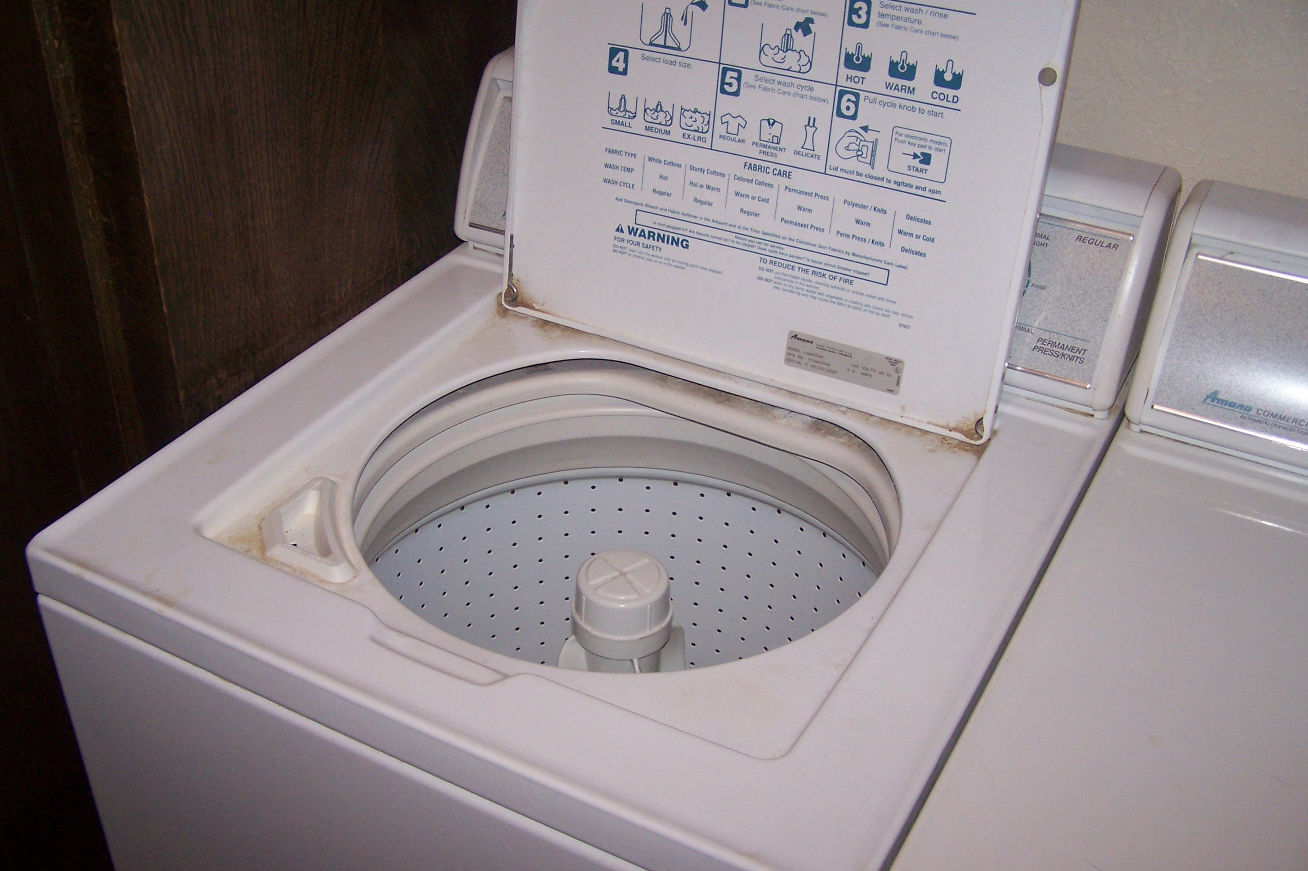 Washing machine open lid photo