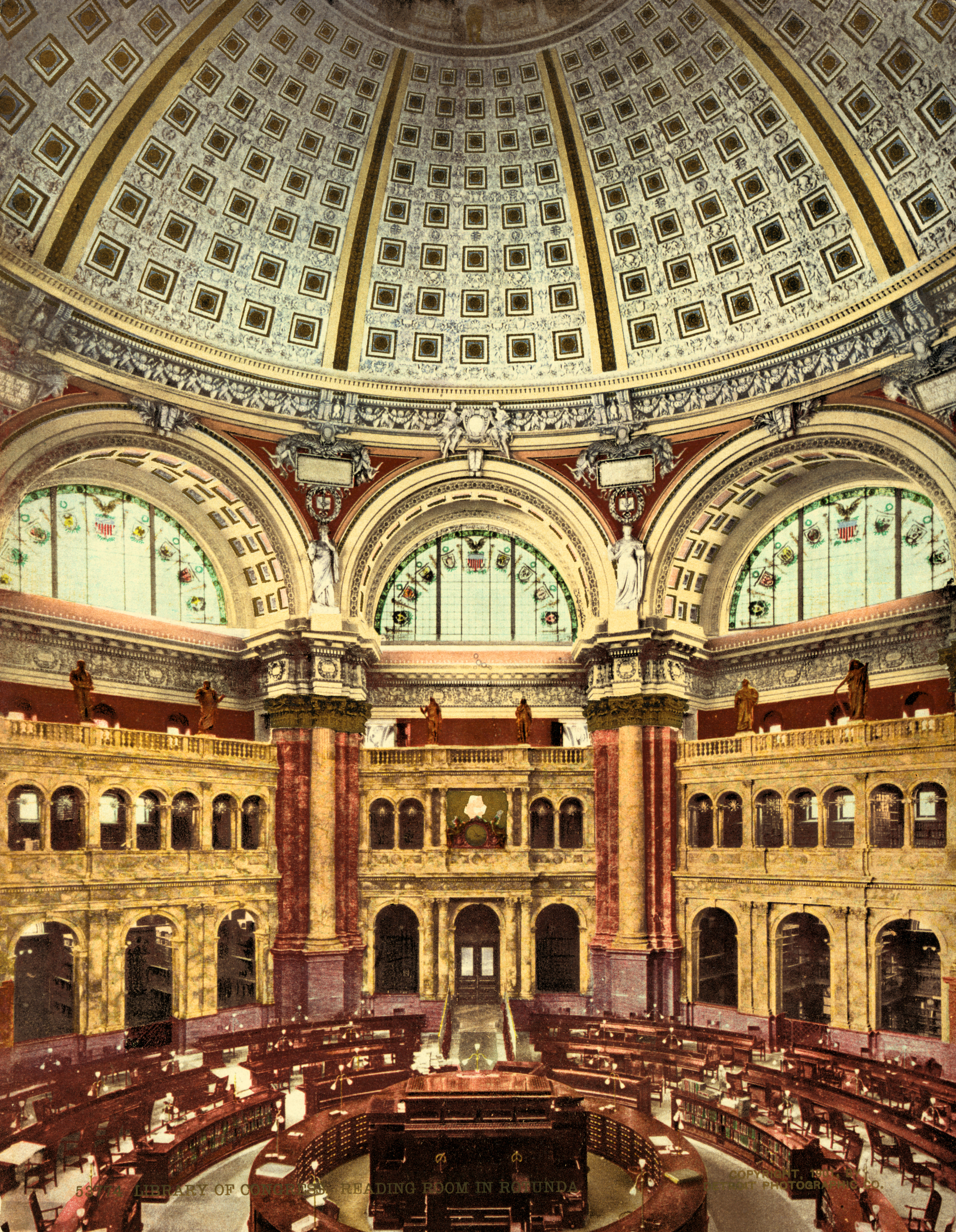 File:Reading room, Library of Congress, Washington, D.C., 1901.jpg ...