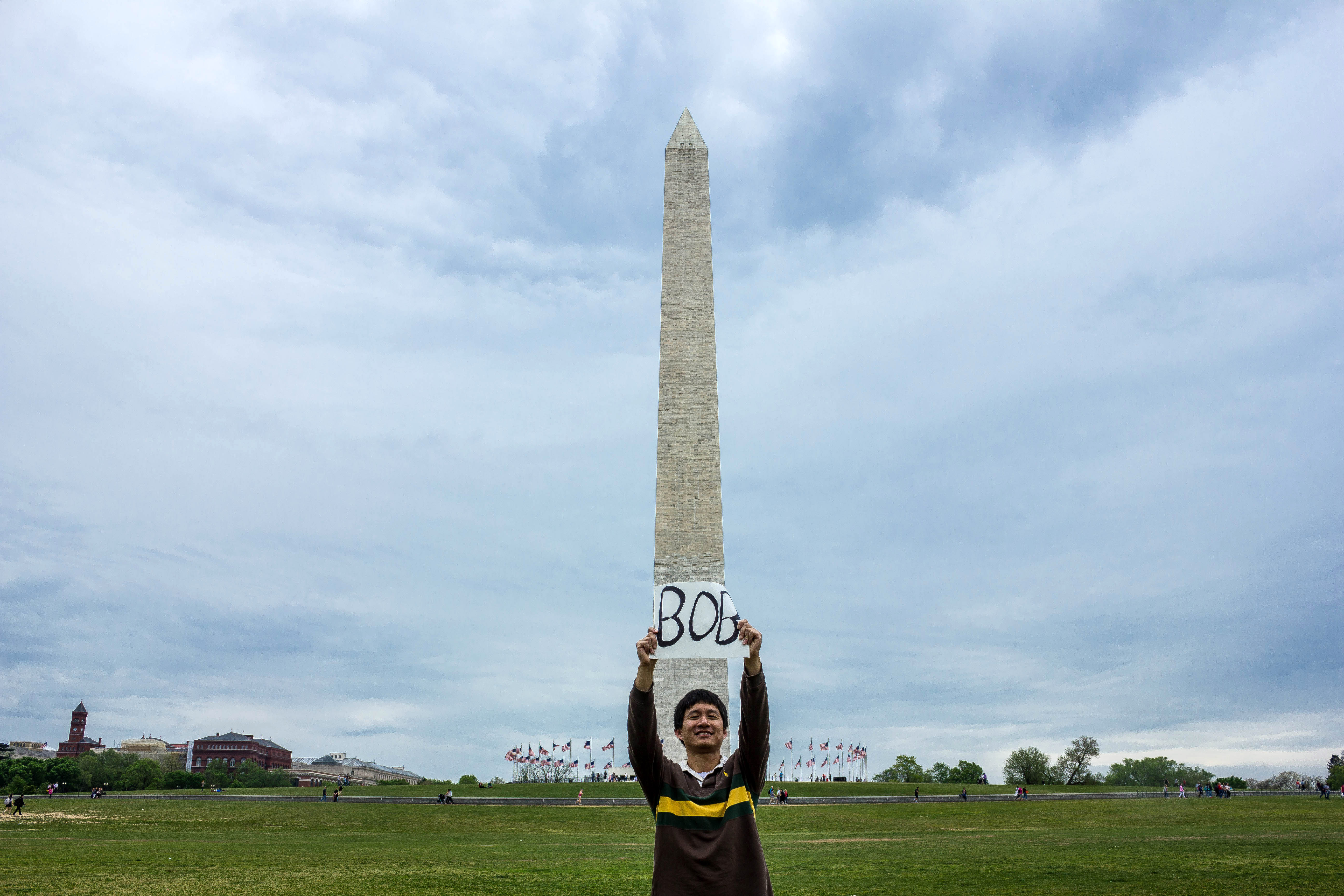 Campaigning in front of the Washington Monument image - Free stock ...