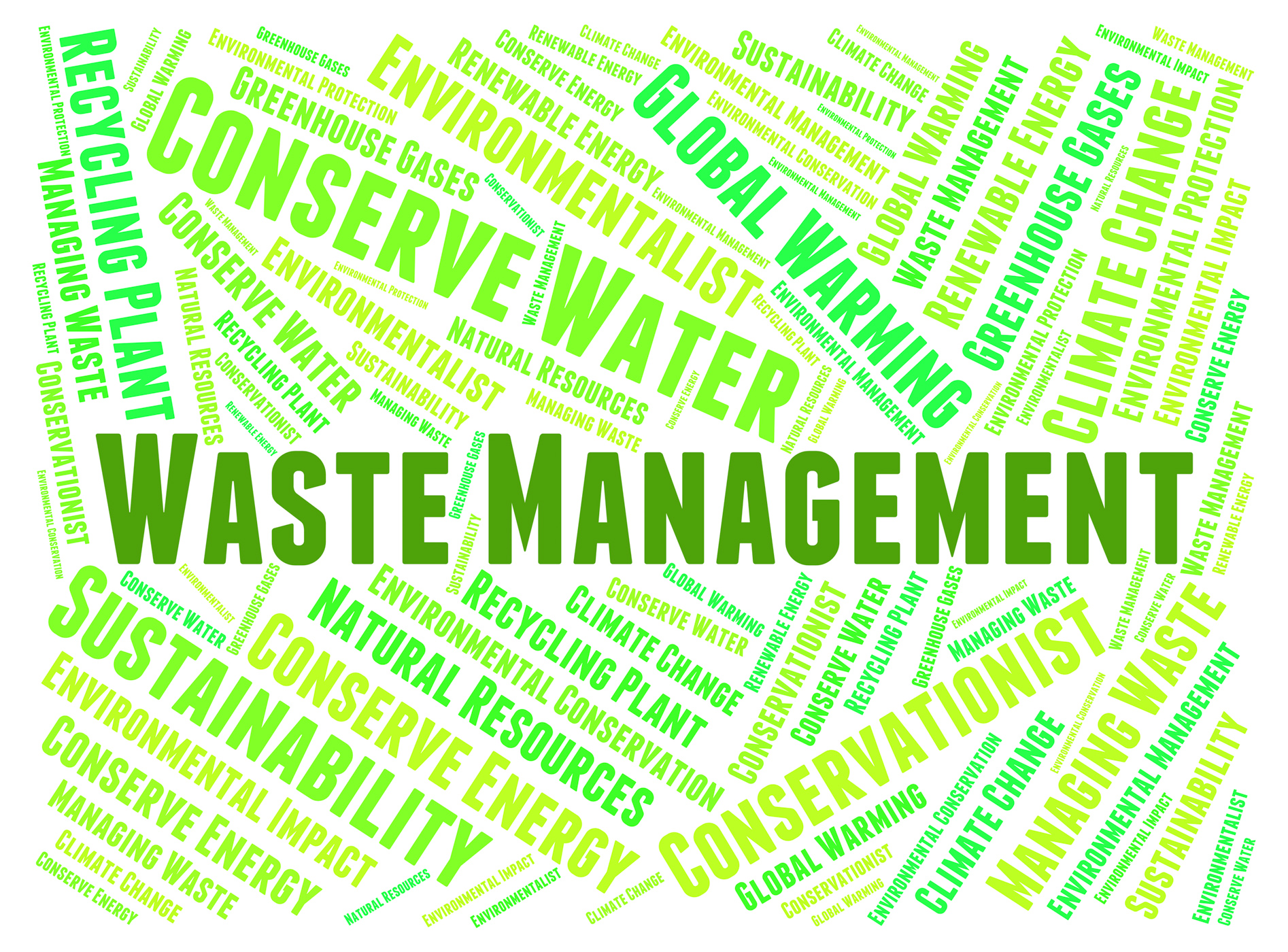 Waste management means get rid and disposal photo