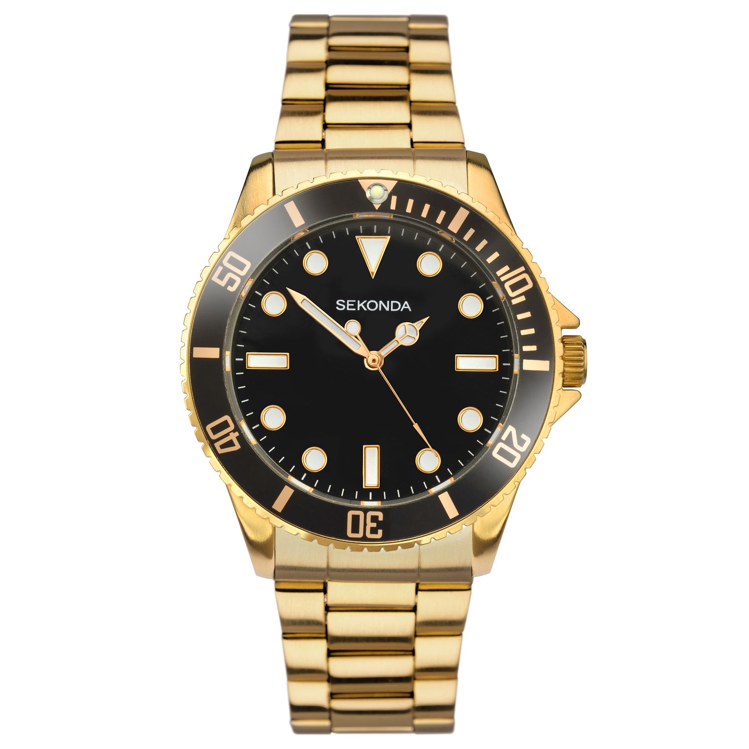 Sekonda Men's Gold Plated Stainless Steel Bracelet Watch | H.Samuel