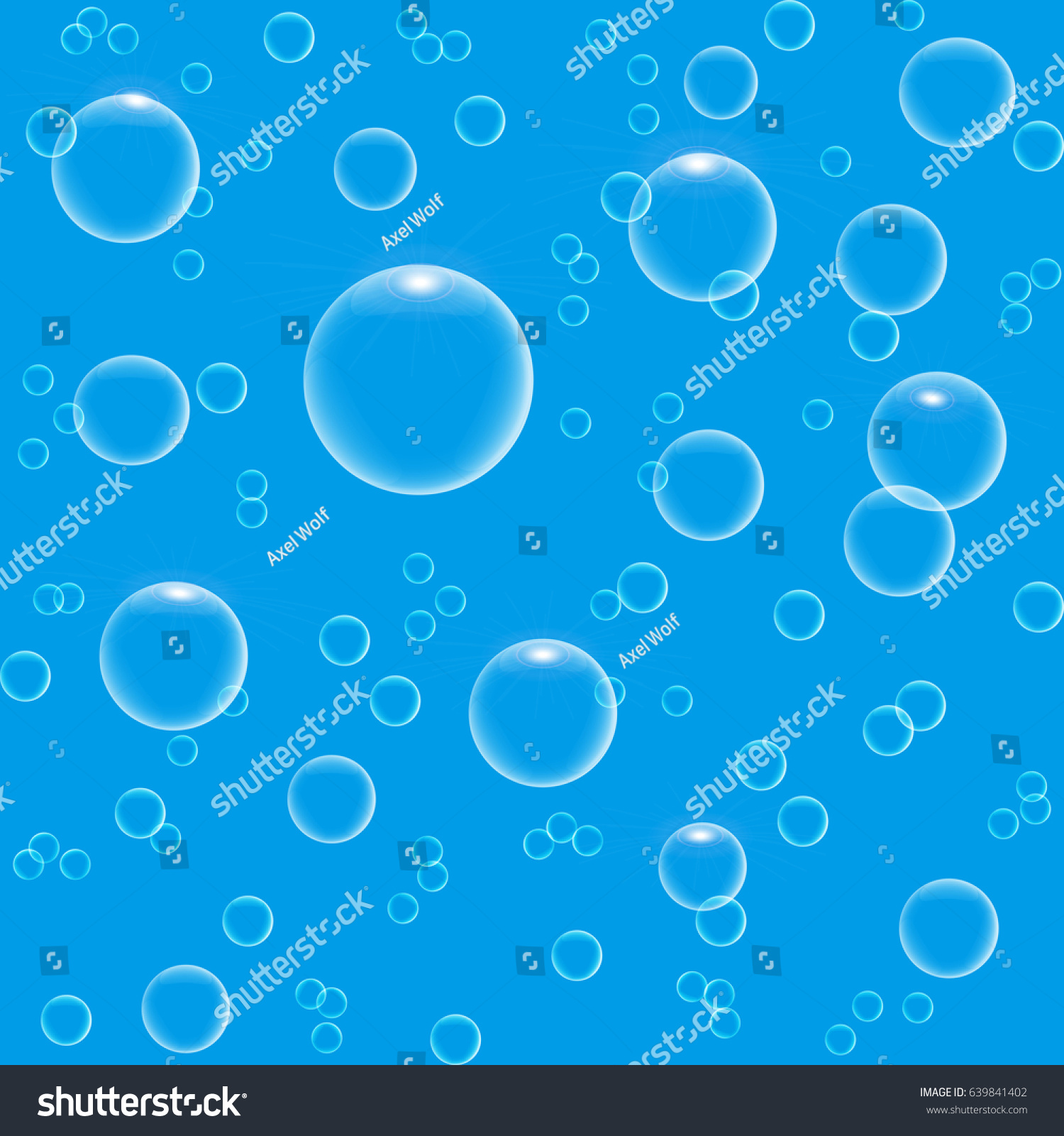 Air Bubbles Water Blue Background Seamless Stock Photo (Photo ...