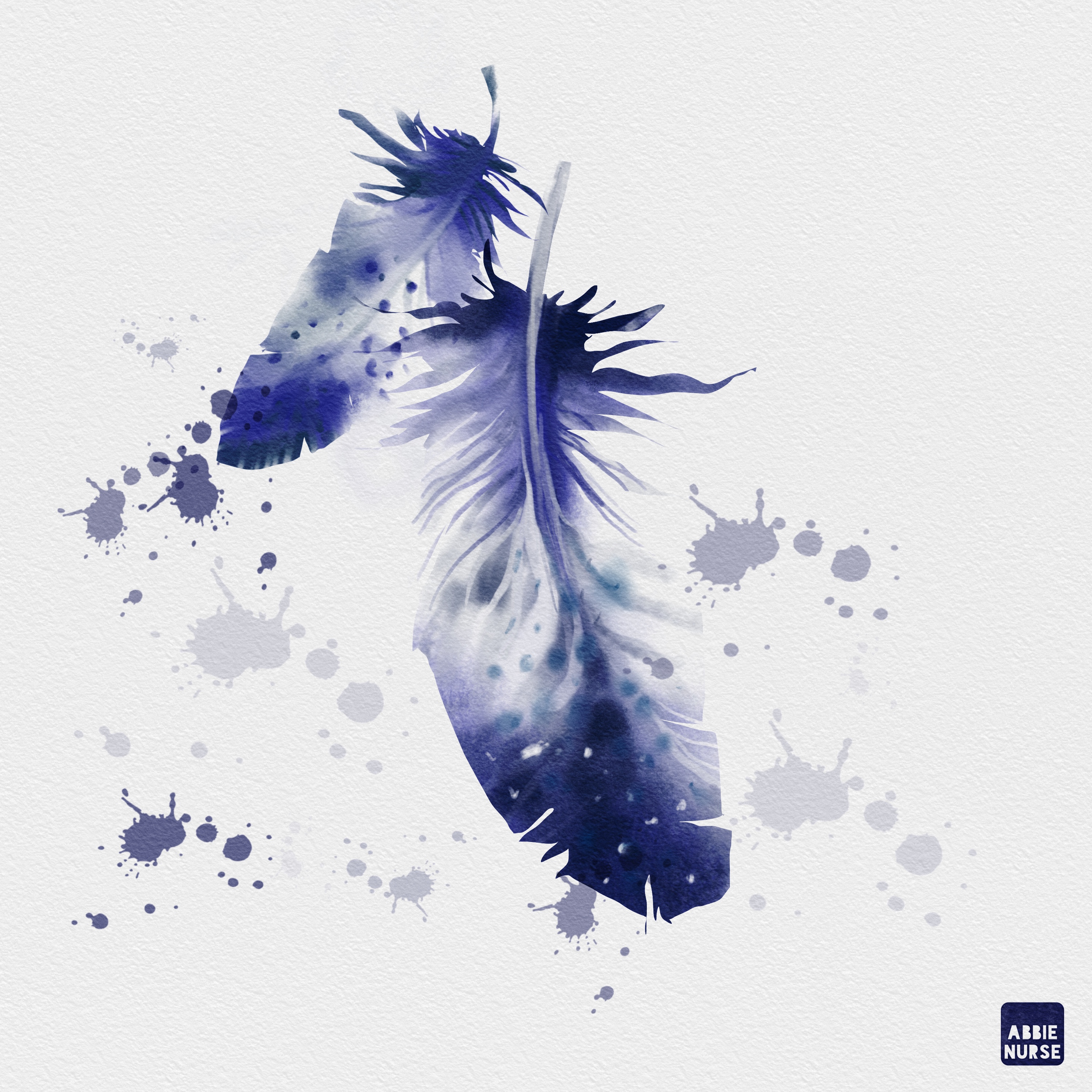 WATERCOLOUR FEATHERS TUTORIAL PACK - Uproot Custom Creative