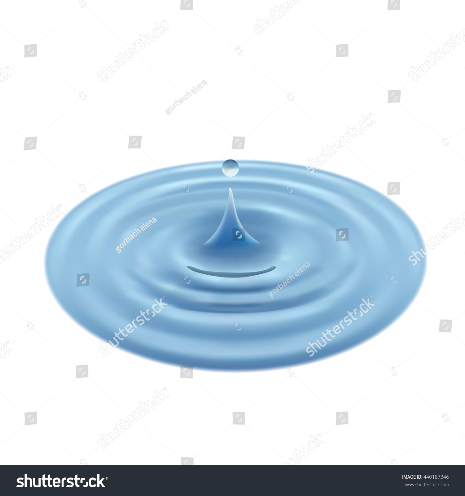 Water Drop Isolated 3d Illustration Blue Stock Illustration ...